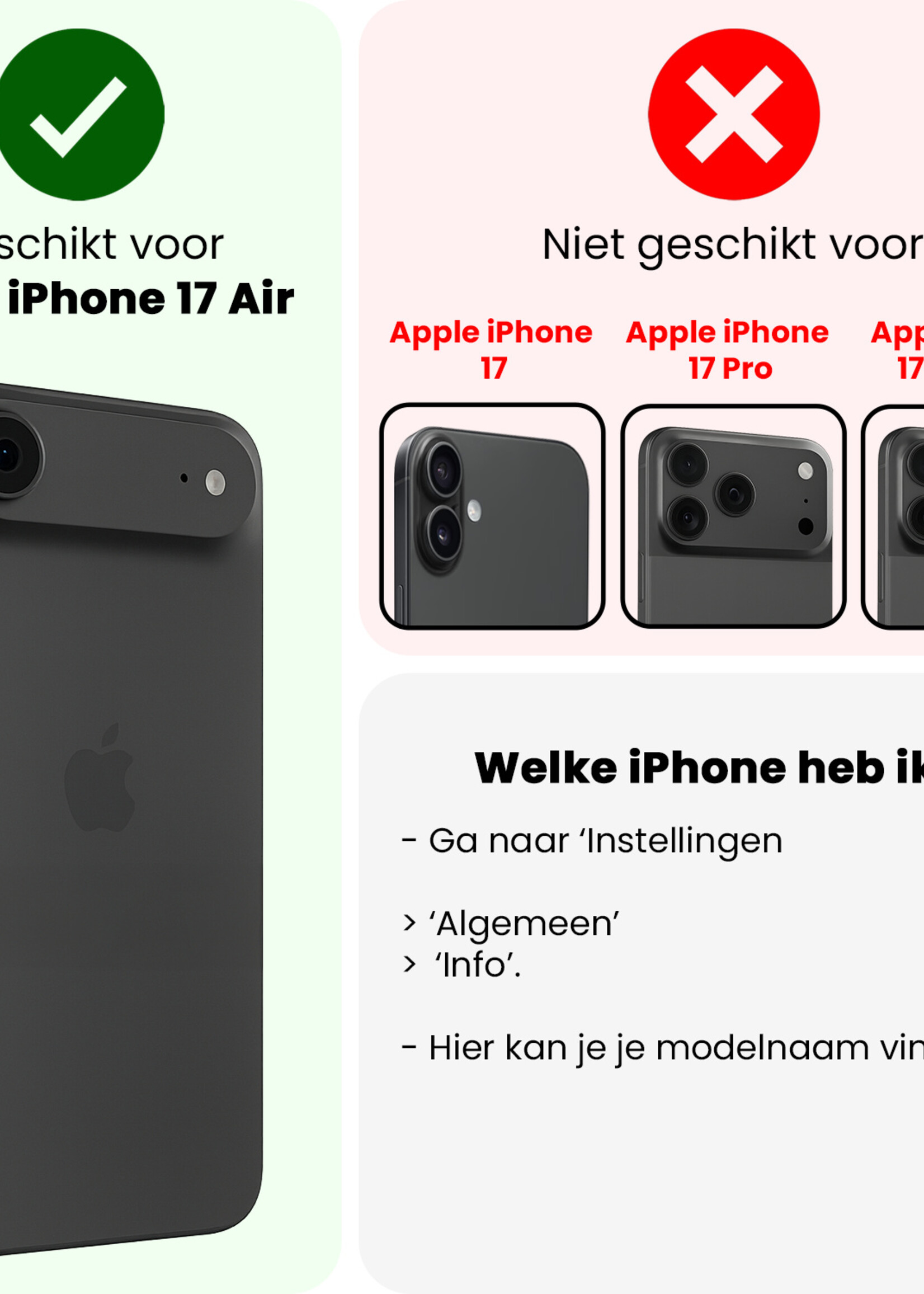 LUQ LUQ iPhone Air Hybrid Privacy Screenprotector - 2 PACK