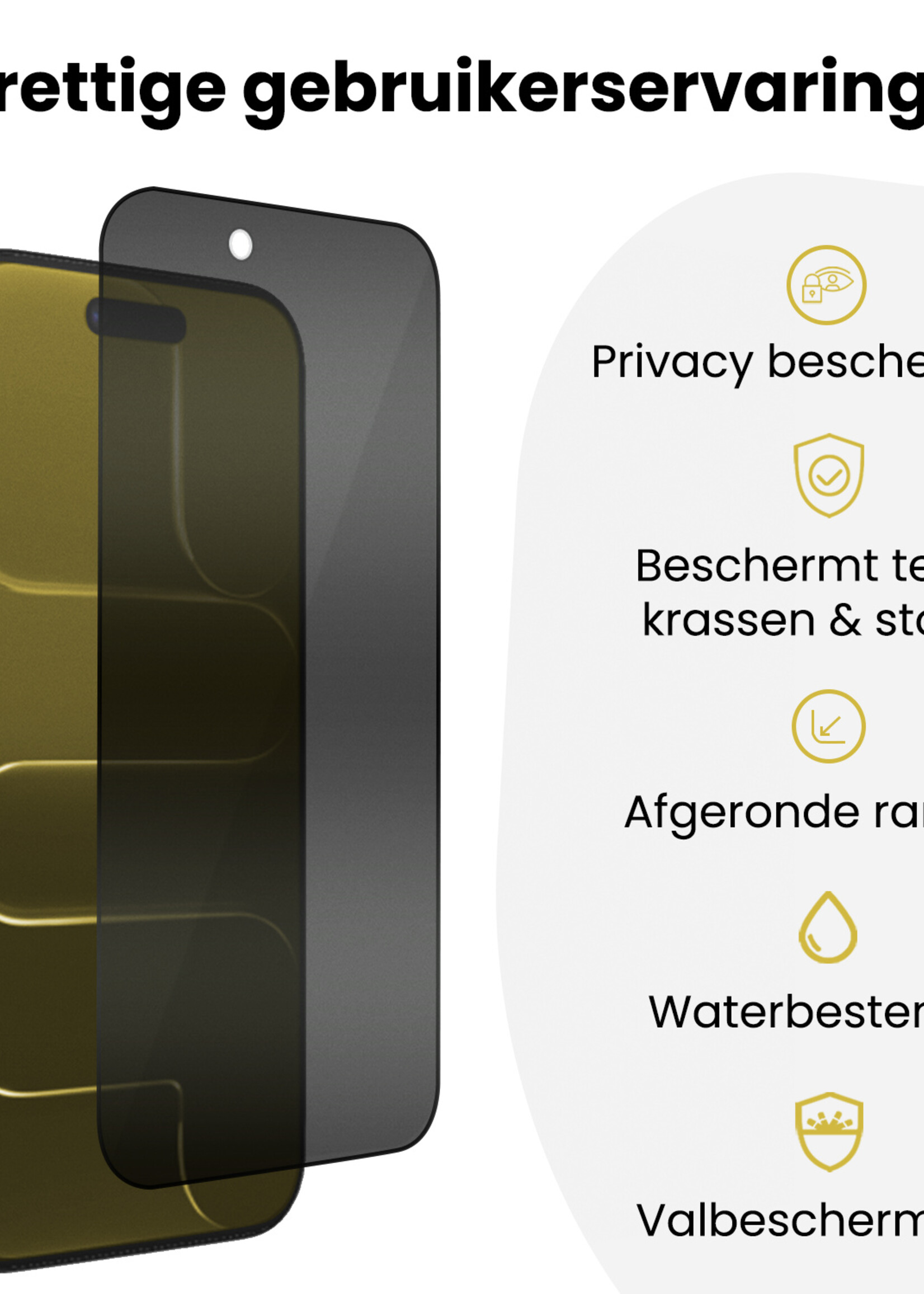 LUQ LUQ iPhone Air Hybrid Privacy Screenprotector - 3 PACK