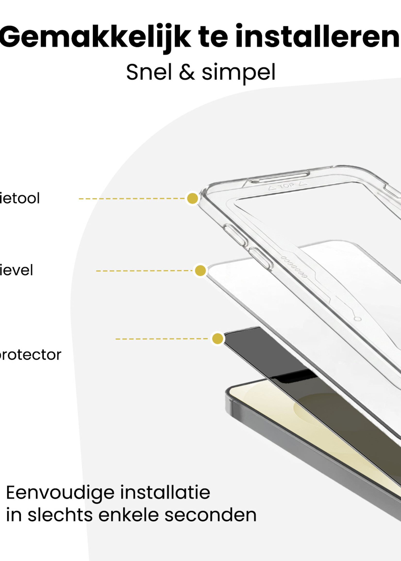 LUQ LUQ Samsung Galaxy S25 Hybrid Privacy Screenprotector - 2 PACK