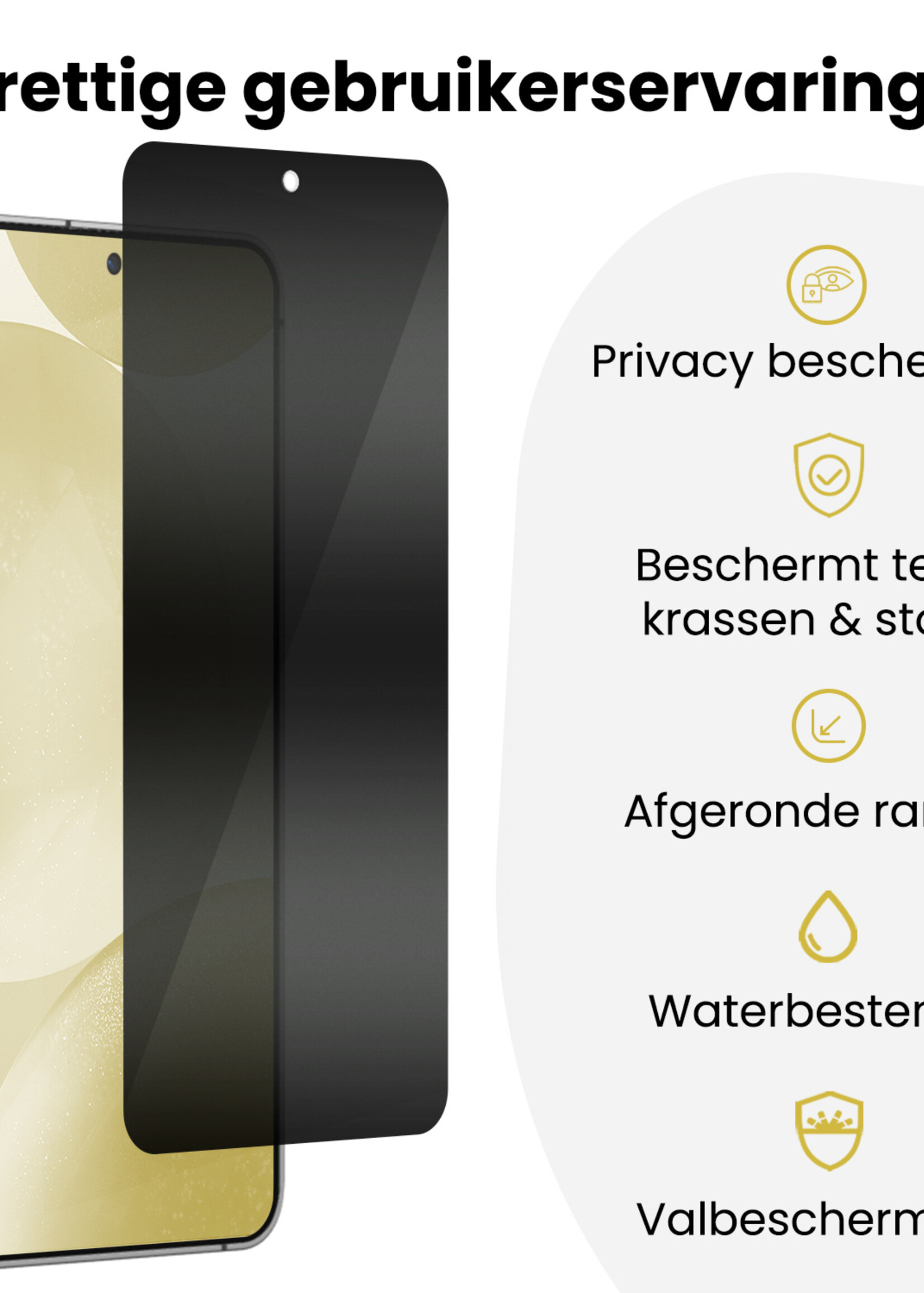 LUQ LUQ Samsung Galaxy S24 Hybrid Privacy Screenprotector
