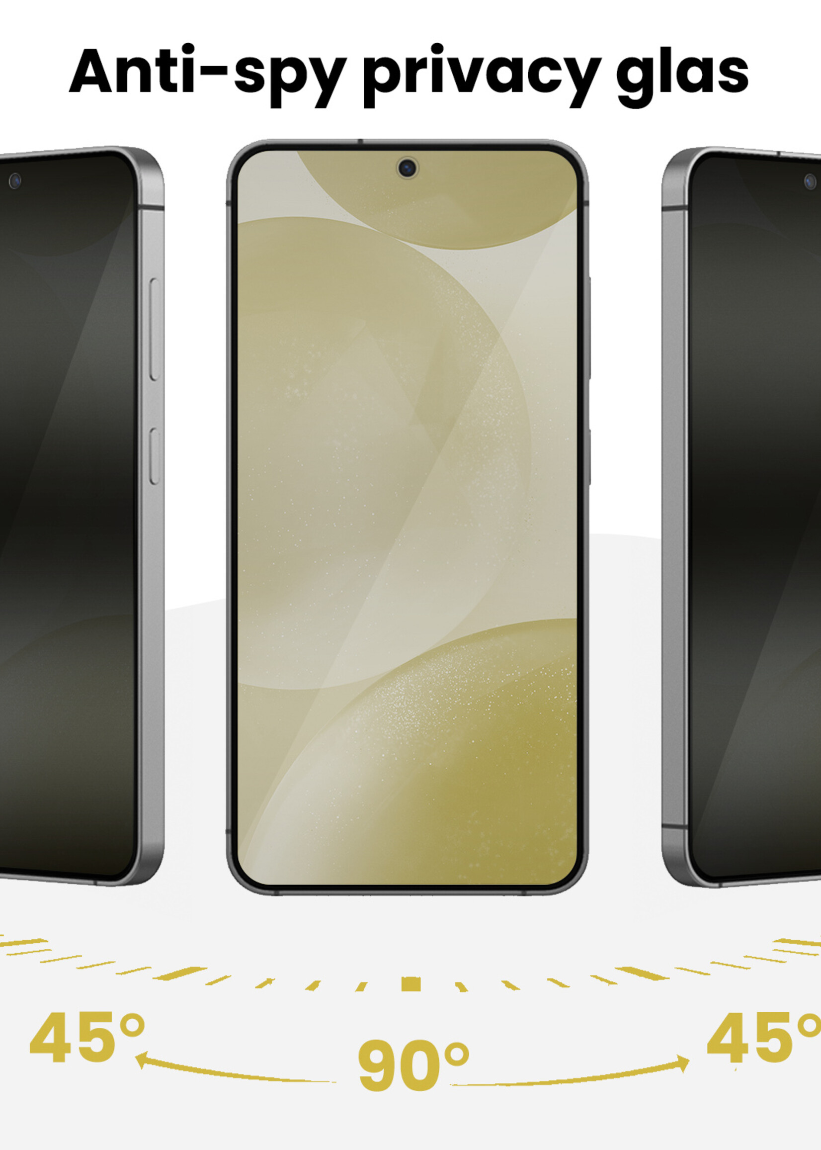 LUQ LUQ Samsung Galaxy S24 Hybrid Privacy Screenprotector - 2 PACK