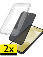 LUQ LUQ Samsung Galaxy S24 Plus Hybrid Privacy Screenprotector - 2 PACK