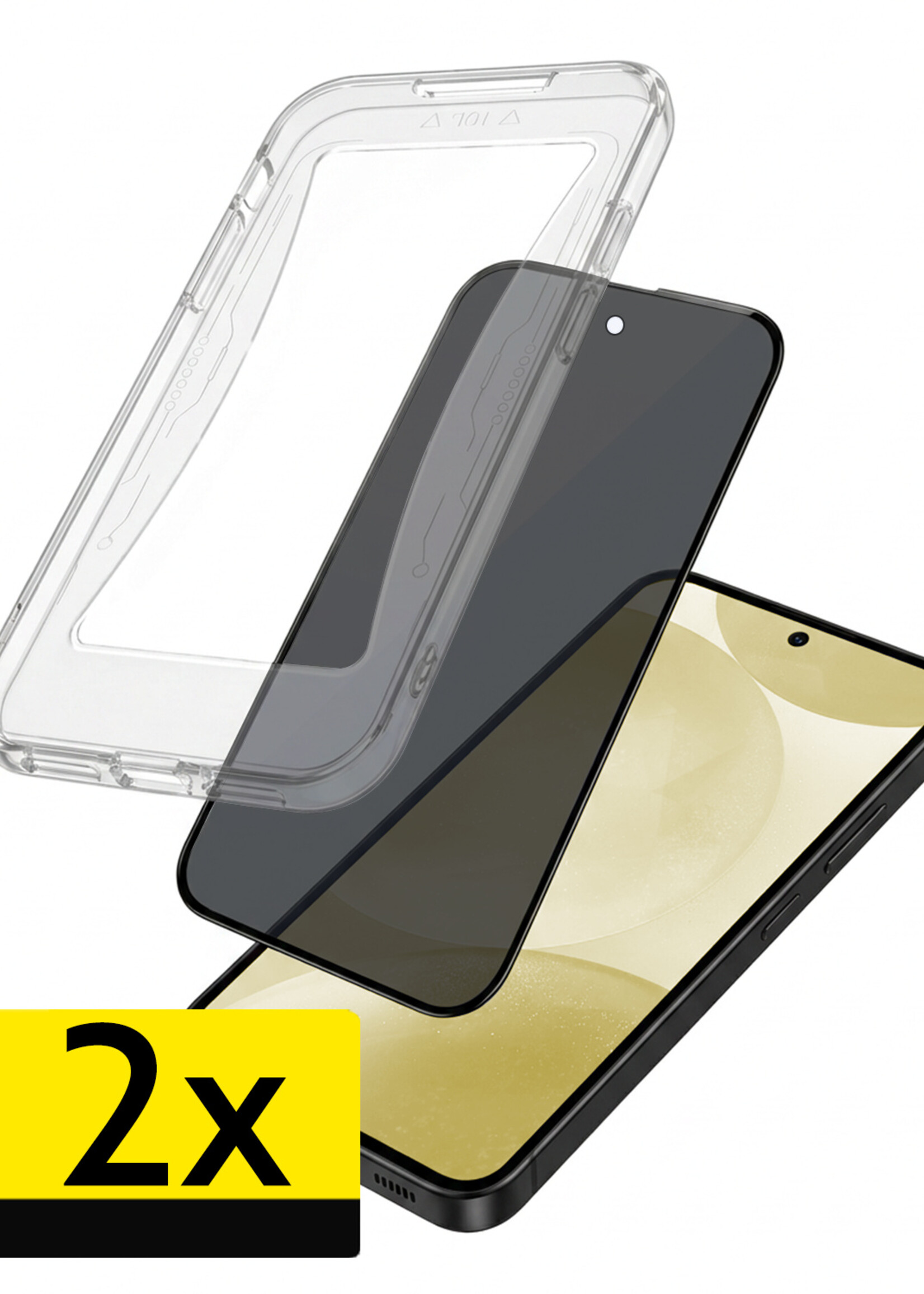 LUQ LUQ Samsung Galaxy S24 Plus Hybrid Privacy Screenprotector - 2 PACK