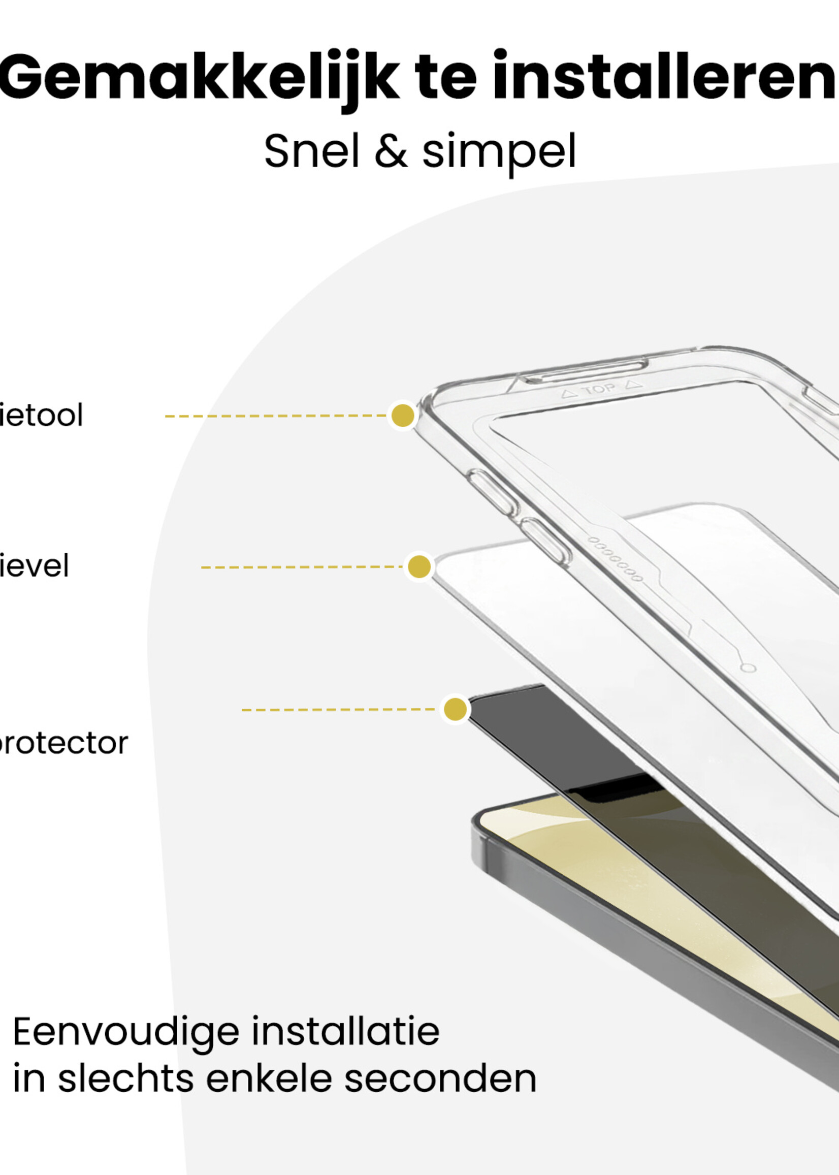 LUQ LUQ Samsung Galaxy S24 Plus Hybrid Privacy Screenprotector - 2 PACK