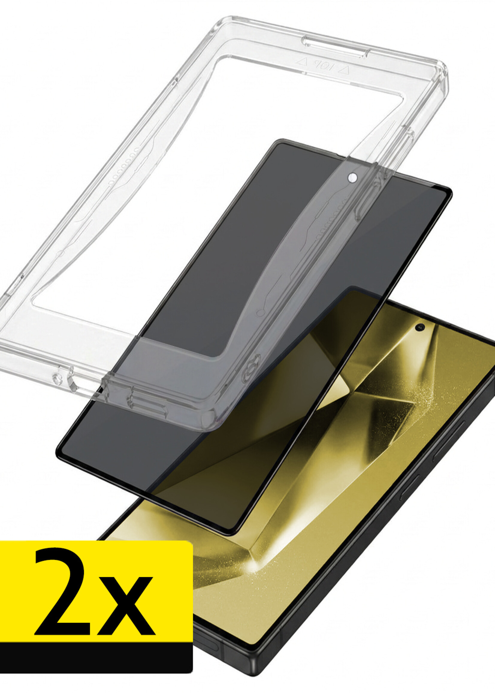 LUQ LUQ Samsung Galaxy S24 Ultra Hybrid Privacy Screenprotector - 2 PACK