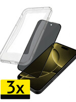 LUQ LUQ iPhone 16 Pro Max Hybrid Privacy Screenprotector - 3 PACK
