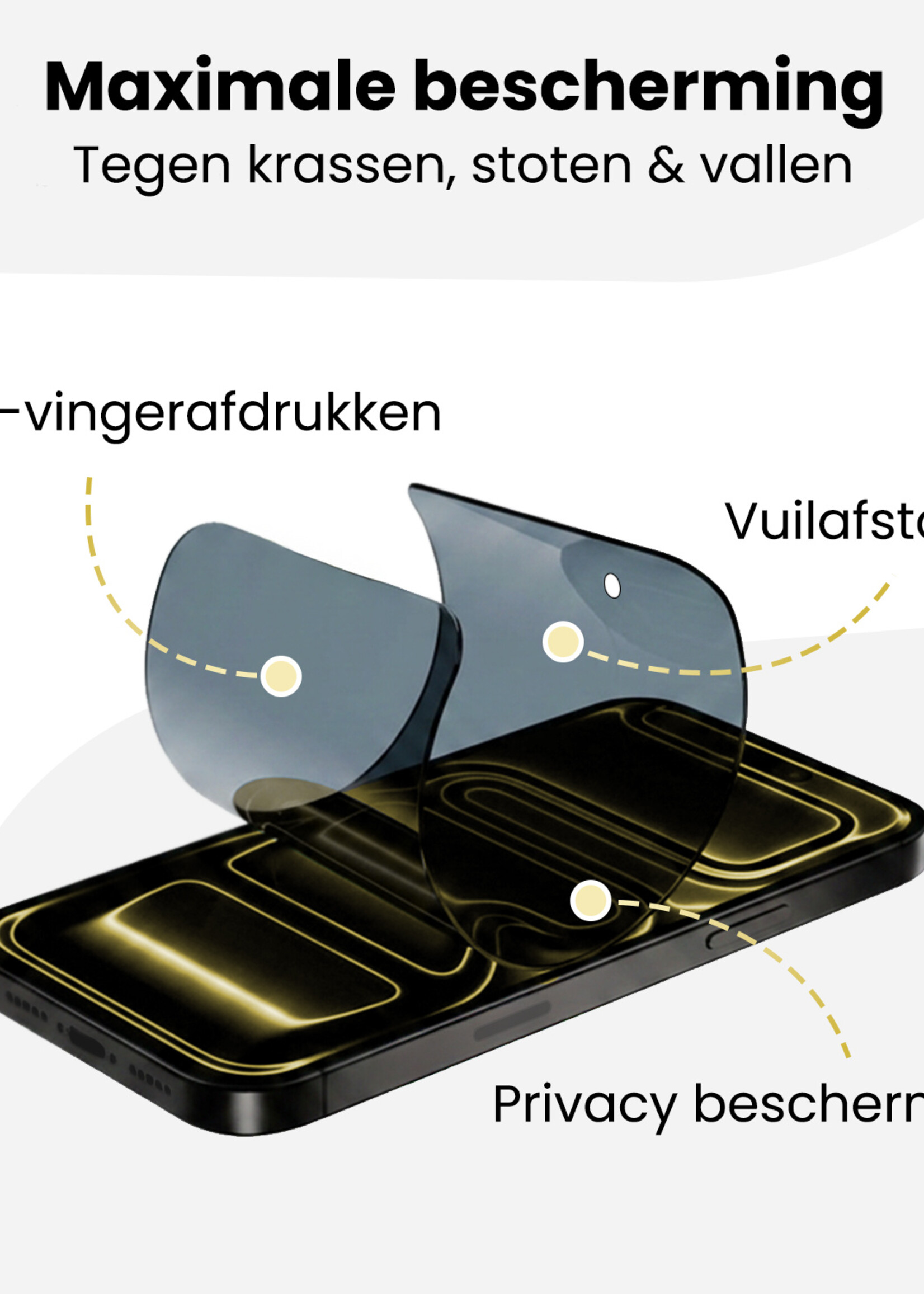 LUQ LUQ iPhone 17 Pro Max Hybrid Privacy Screenprotector