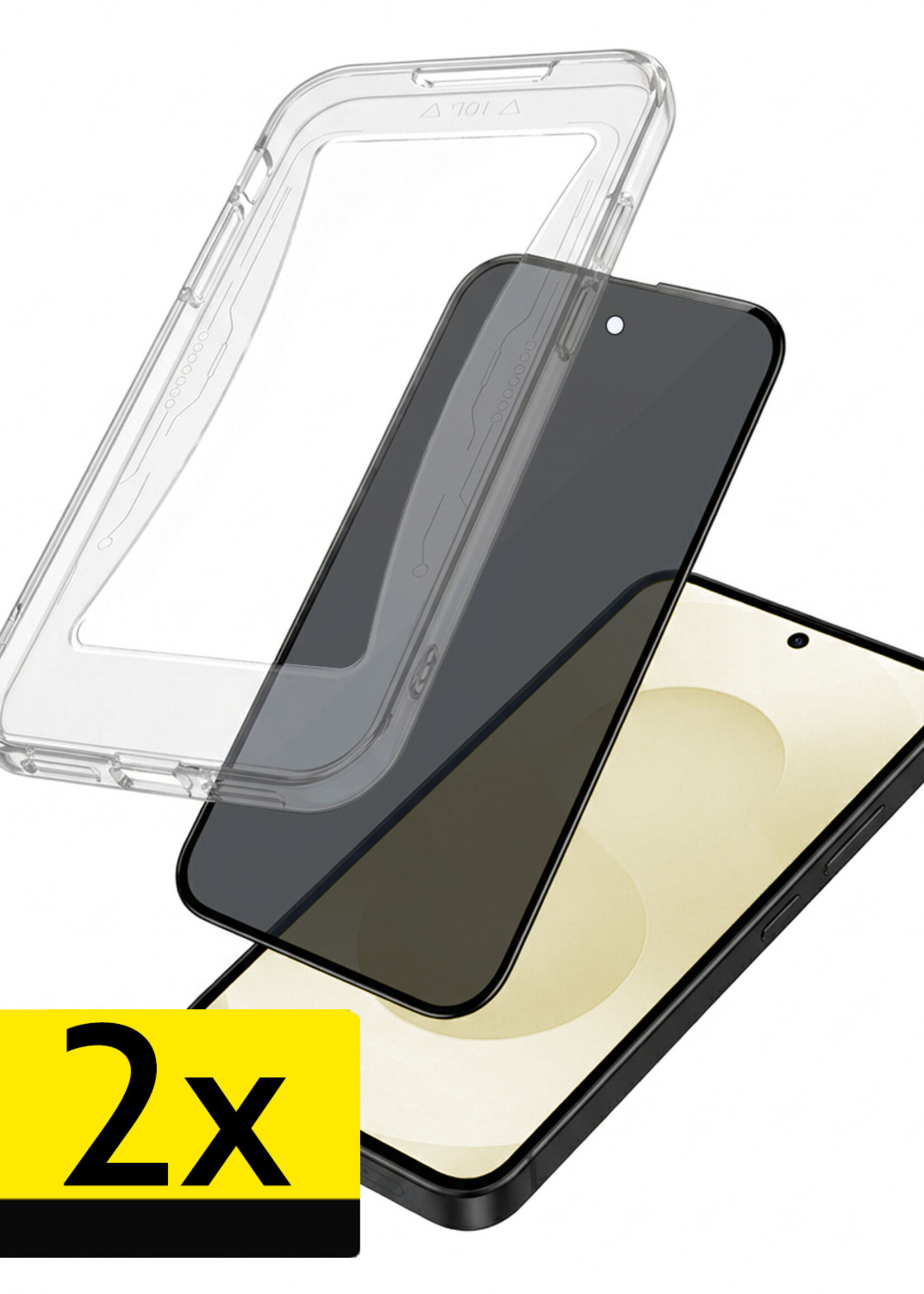 LUQ LUQ Samsung Galaxy S25 Ultra Hybrid Privacy Screenprotector - 2 PACK