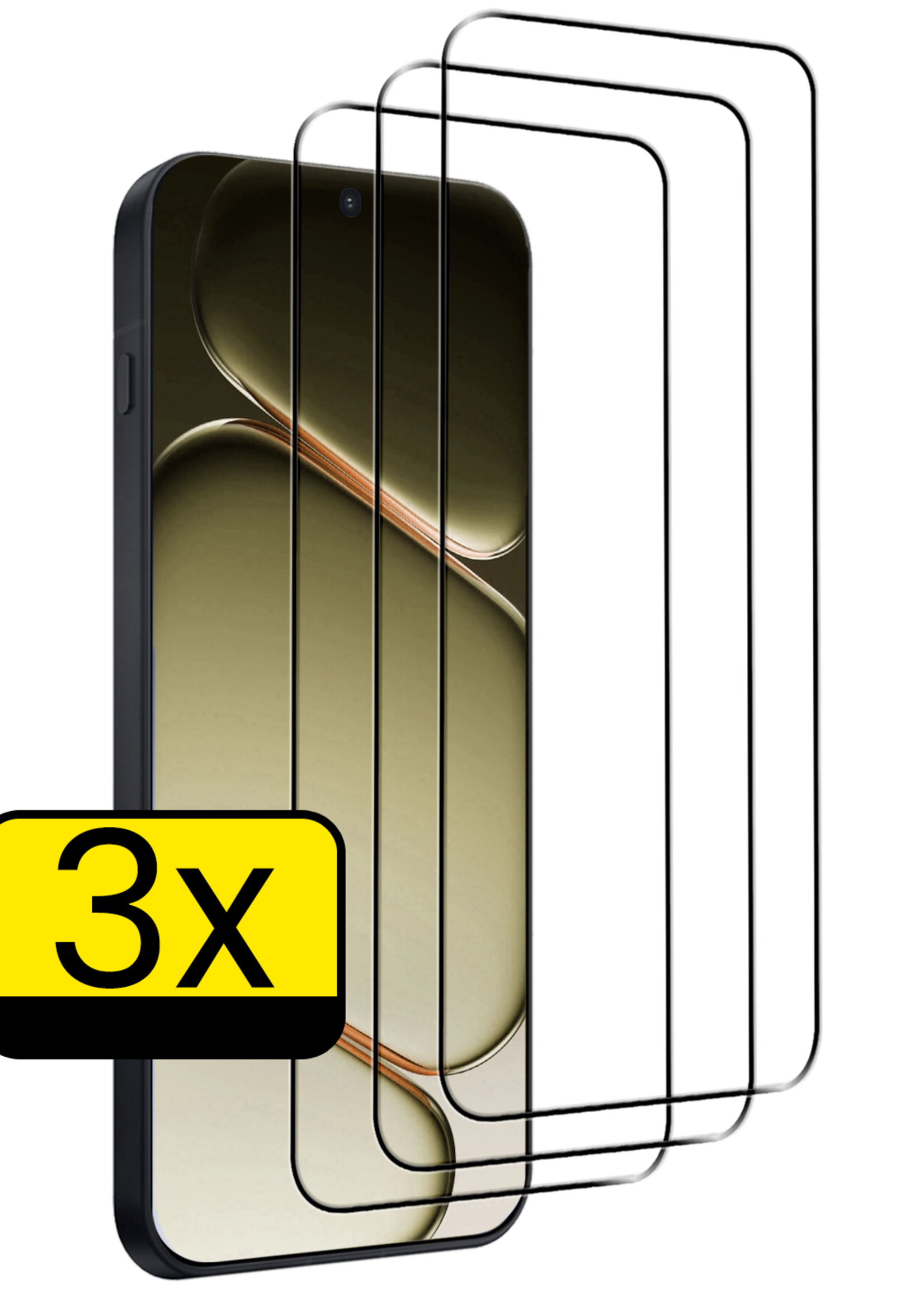 LUQ LUQ OnePlus Nord CE6 Screenprotector Glas  Full Cover - 3 PACK