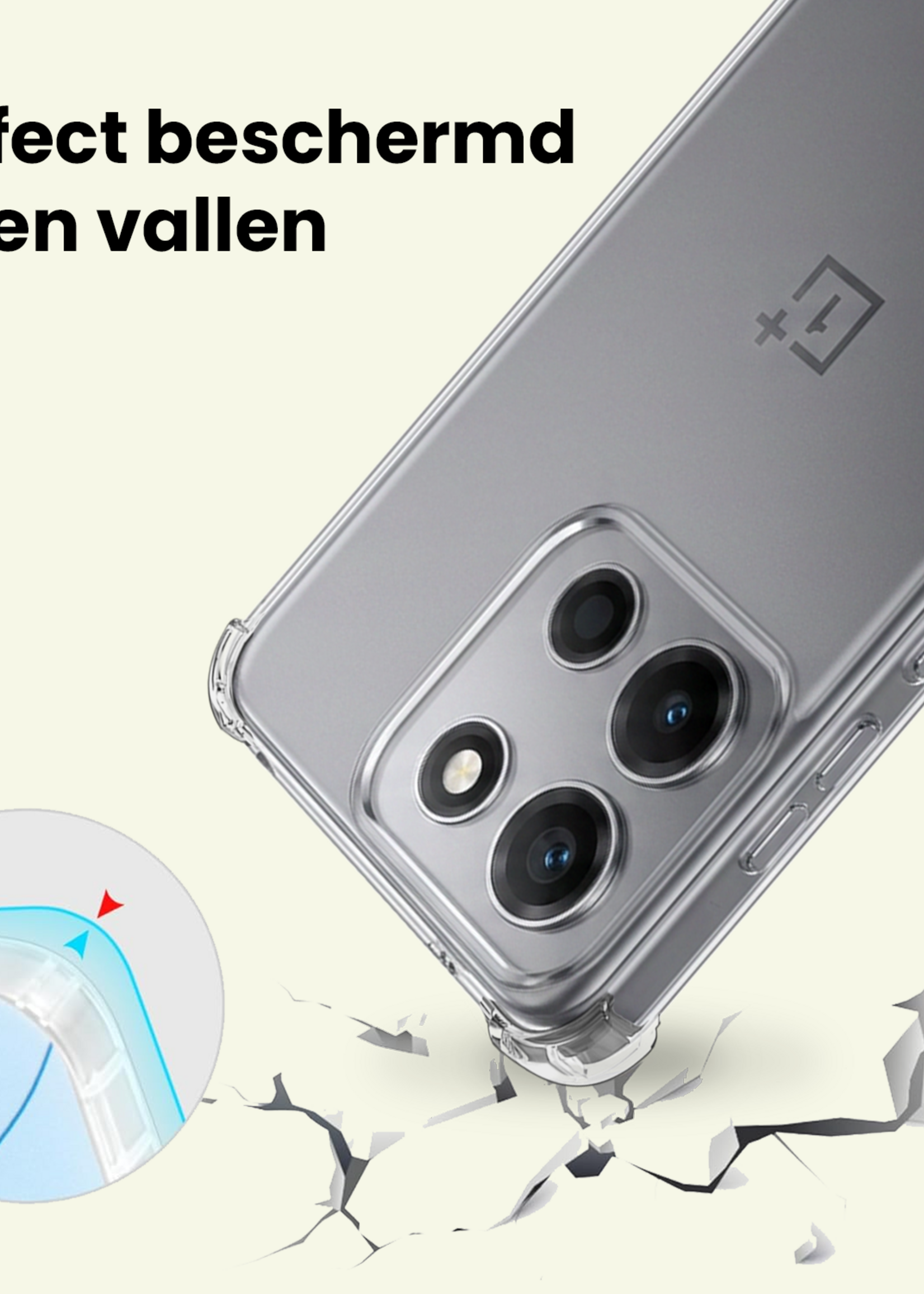 LUQ LUQ OnePlus Nord 6 Hoesje Shockproof - Transparant - 2 PACK