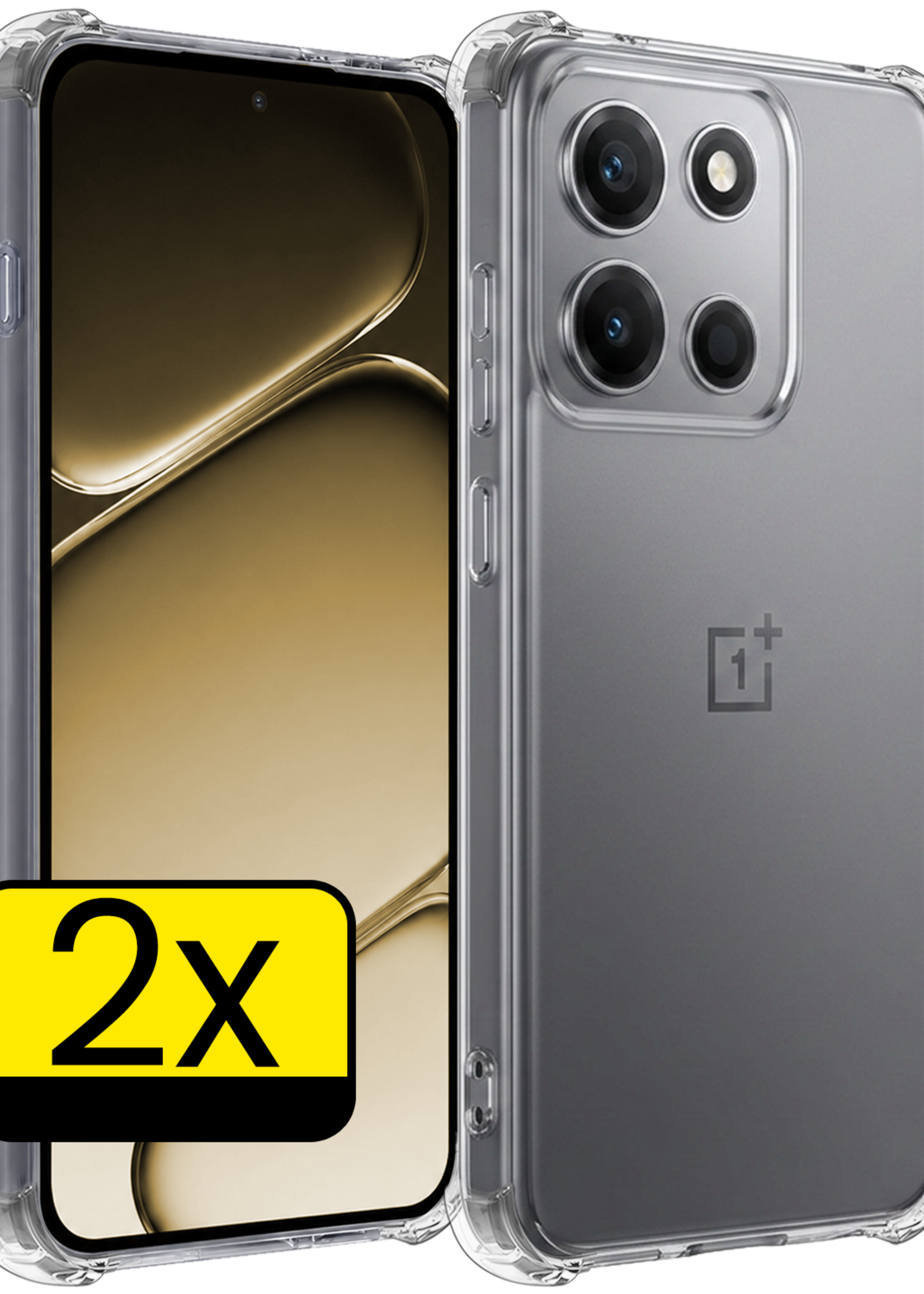LUQ LUQ OnePlus Nord 6 Hoesje Shockproof - Transparant - 2 PACK