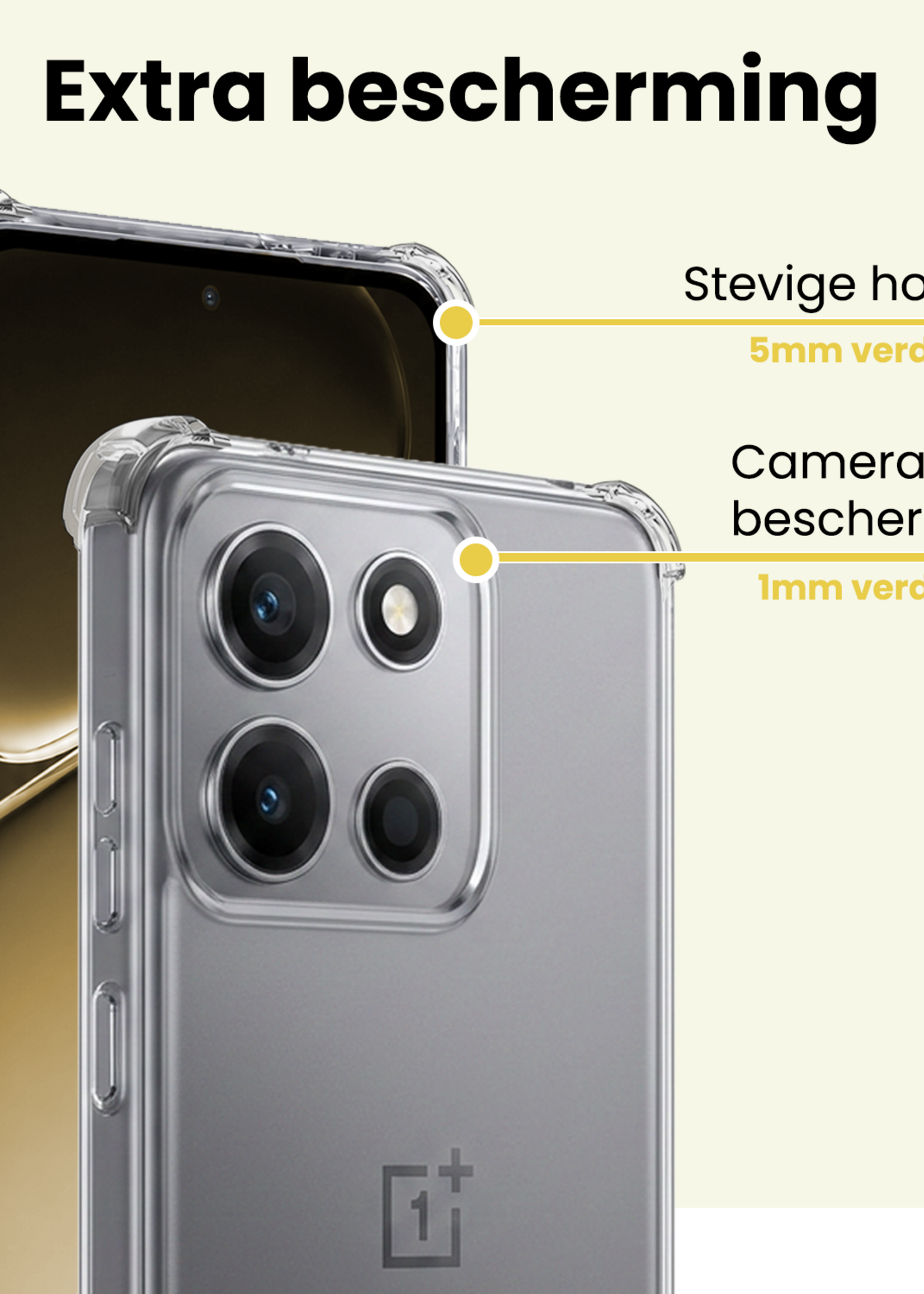 LUQ LUQ OnePlus Nord 6 Hoesje Shockproof Met Screenprotector