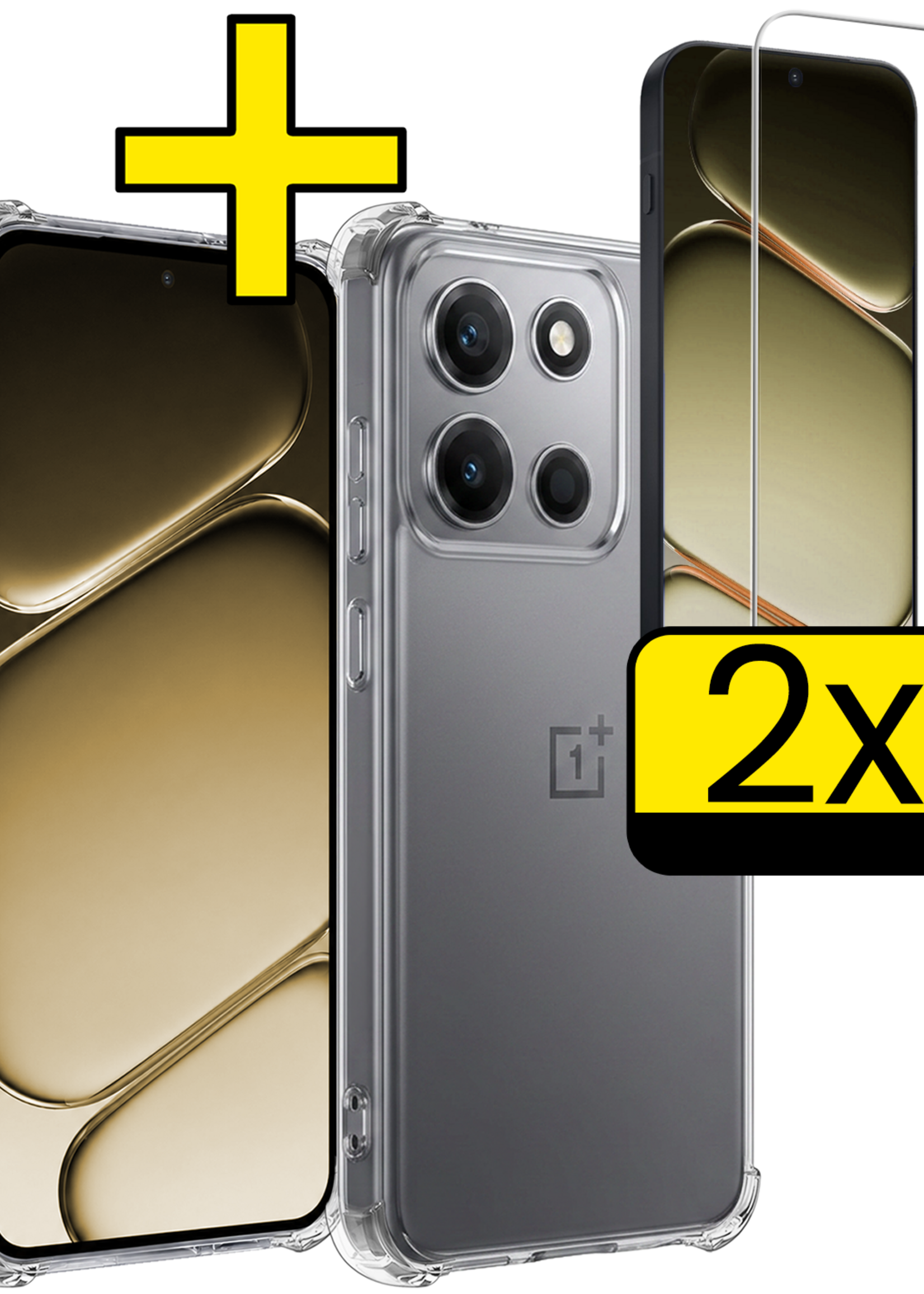 LUQ LUQ OnePlus Nord 6 Hoesje Shockproof Met 2x Screenprotector