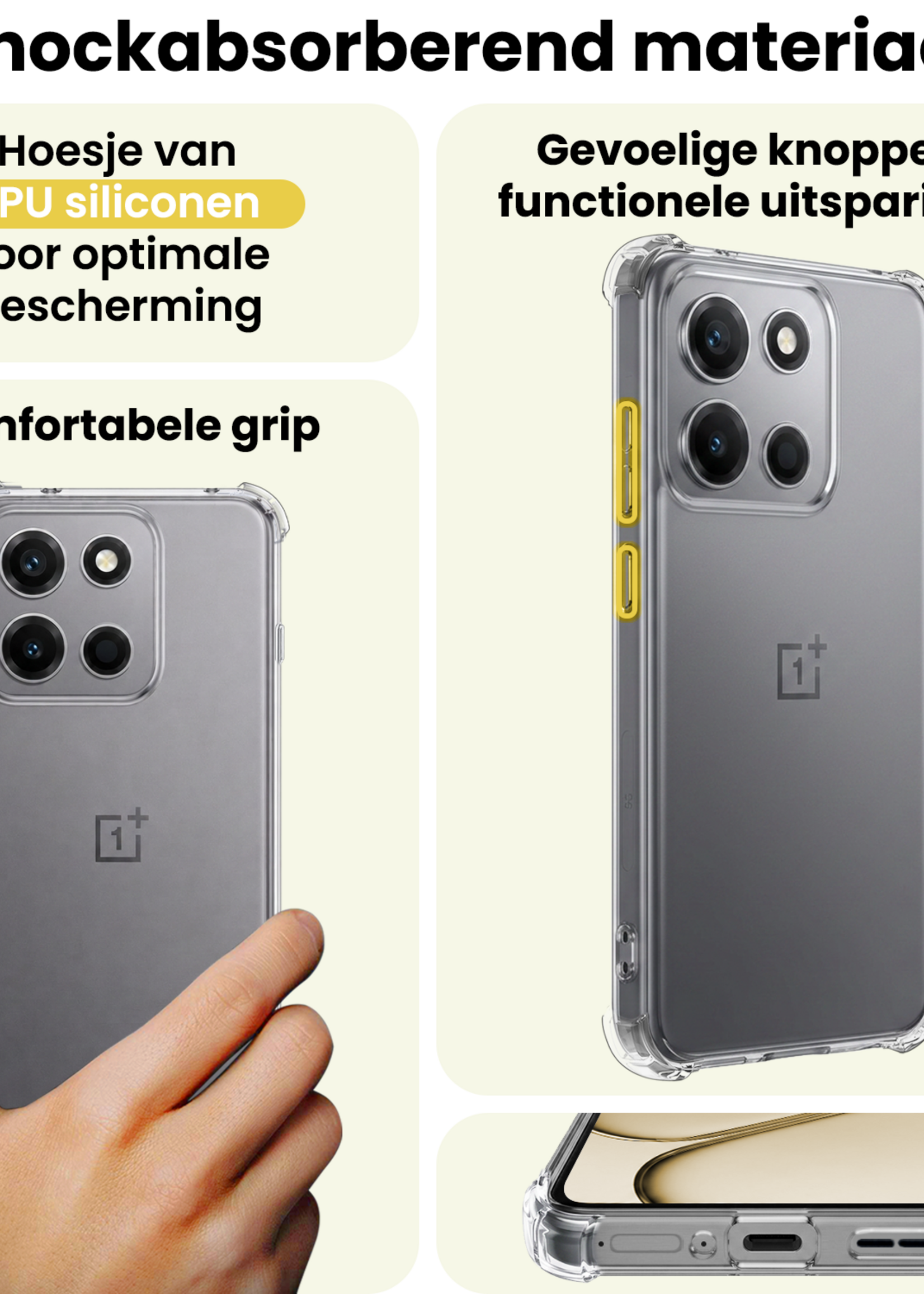 LUQ LUQ OnePlus Nord 6 Hoesje Shockproof Met 2x Screenprotector