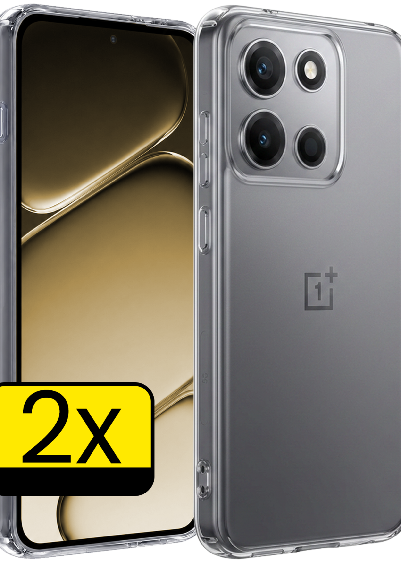 LUQ LUQ OnePlus Nord 6 Hoesje Siliconen - Transparant - 2 PACK