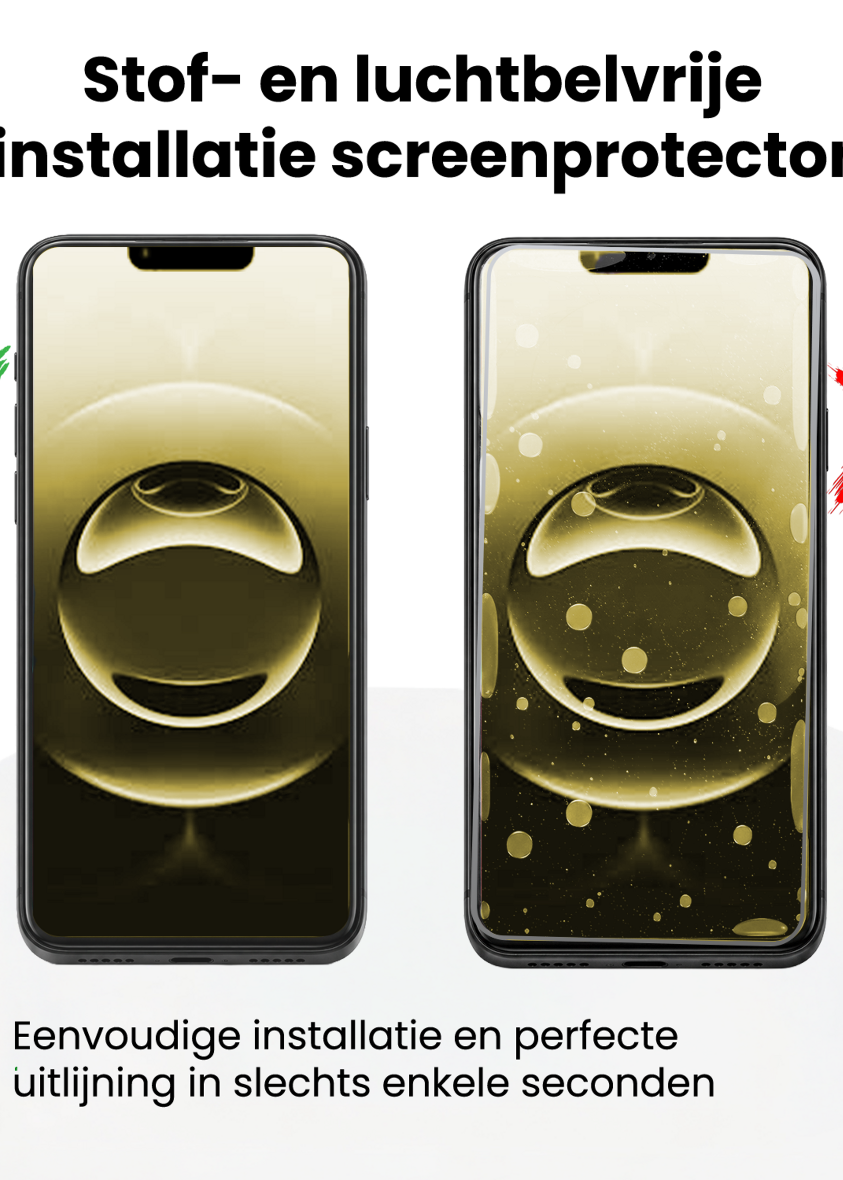 LUQ LUQ iPhone 16e Screenprotector Perfect Fit Kit - 2 PACK
