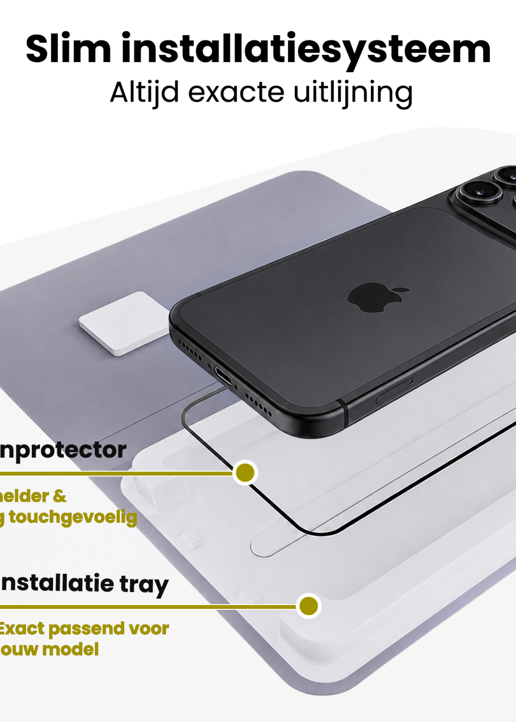 LUQ LUQ iPhone 17 Pro Screenprotector Perfect Fit Kit - 2 PACK