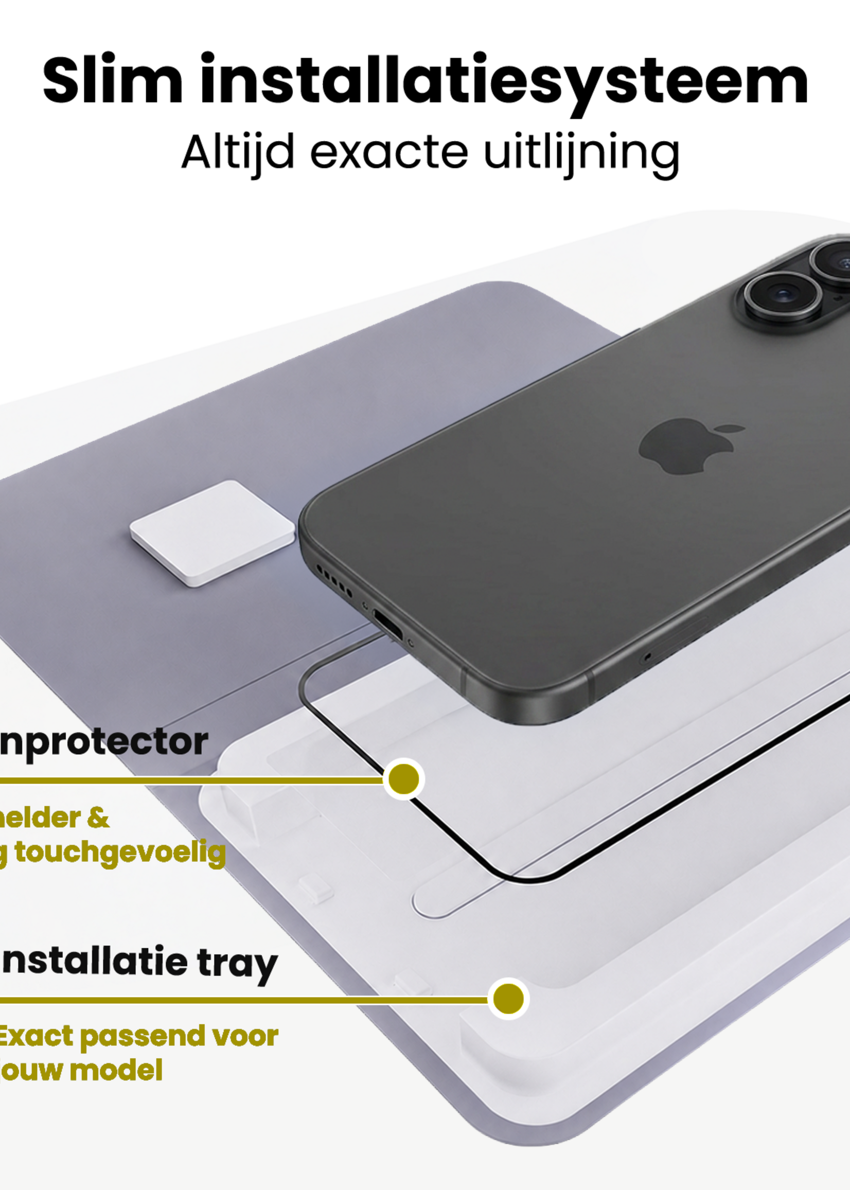 LUQ LUQ iPhone 17 Screenprotector Perfect Fit Kit - 2 PACK