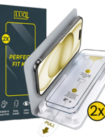LUQ LUQ iPhone 15 Plus Screenprotector Perfect Fit Kit - 2 PACK