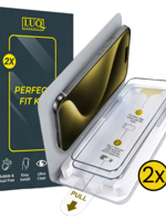 LUQ LUQ iPhone 15 Pro Max Screenprotector Perfect Fit Kit - 2 PACK