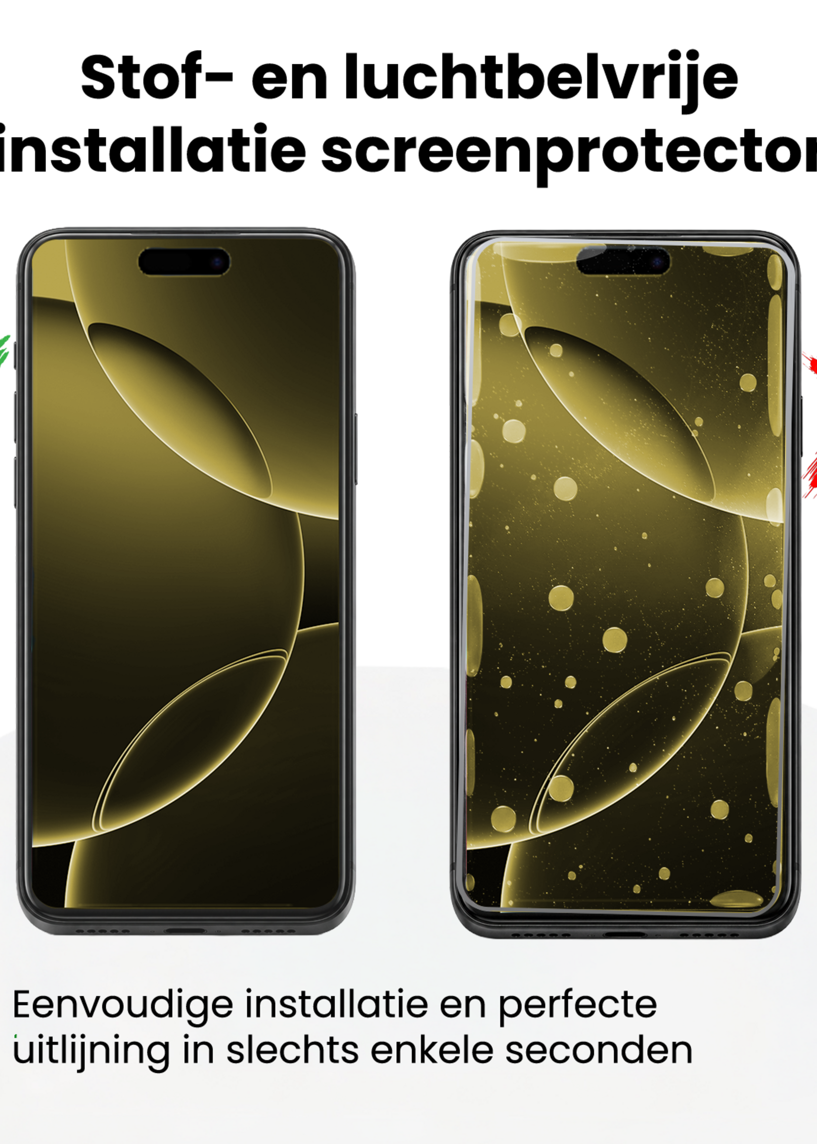 LUQ LUQ iPhone 16 Pro Max Screenprotector Perfect Fit Kit - 2 PACK
