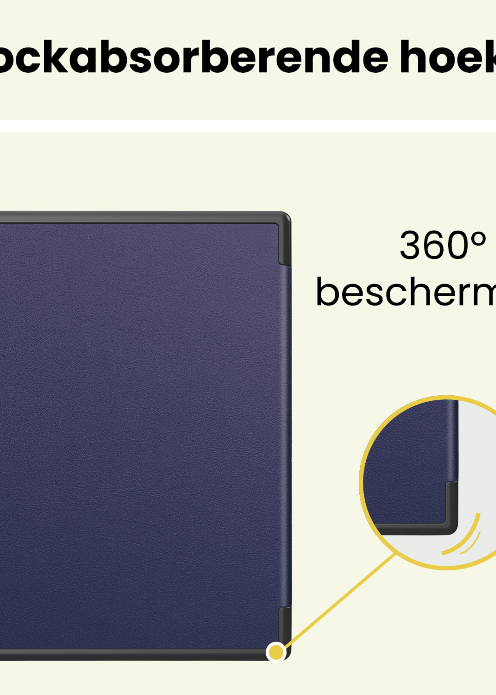 LUQ LUQ Kobo Elipsa 2E Hoesje - Donkerblauw