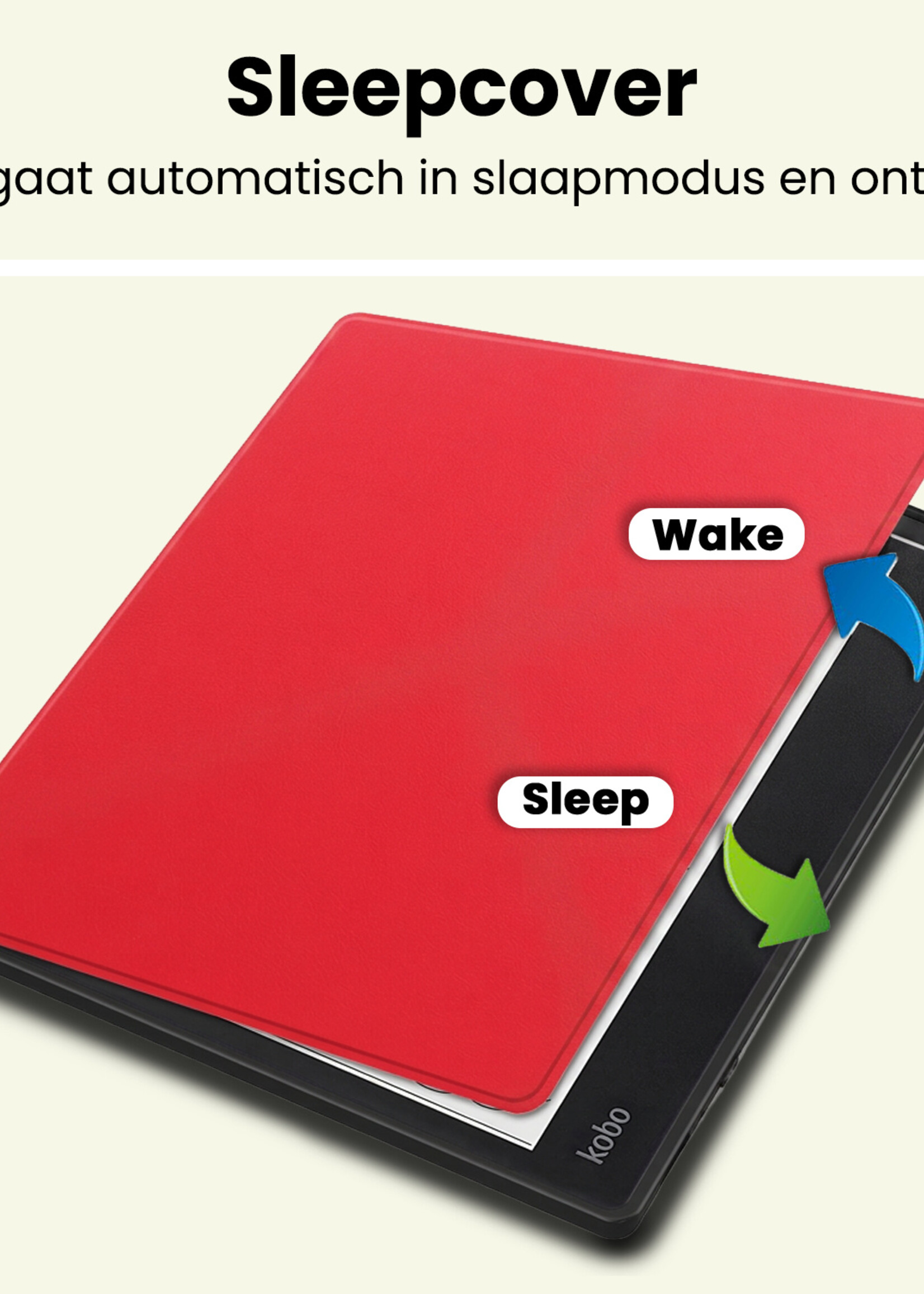 LUQ LUQ Kobo Elipsa 2E Hoesje - Rood
