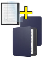 LUQ LUQ Kobo Elipsa 2E Hoesje Met Screenprotector - Donkerblauw