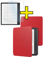 LUQ LUQ Kobo Elipsa 2E Hoesje Met Screenprotector - Rood
