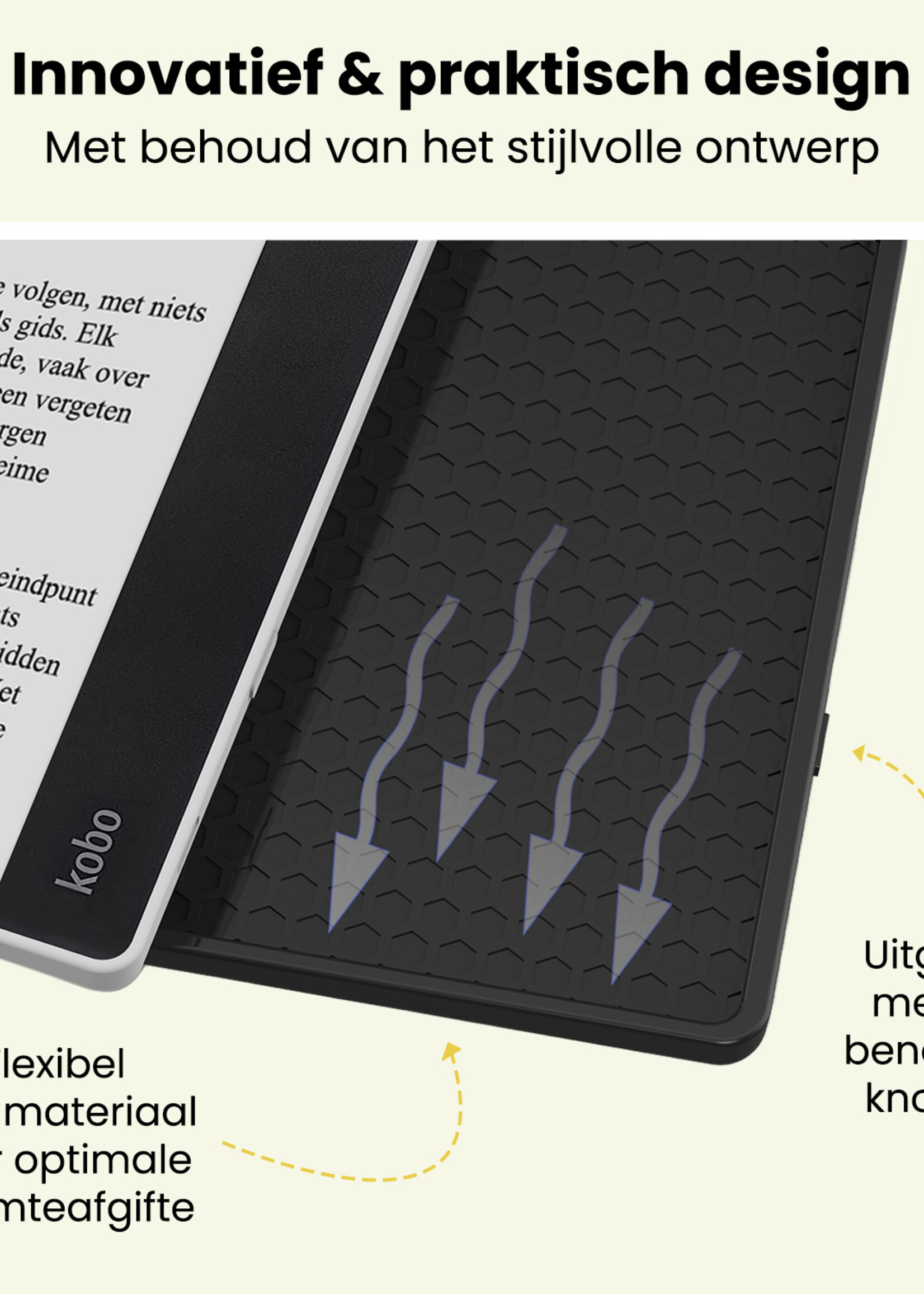LUQ LUQ Kobo Elipsa 2E Hoesje Met Screenprotector - Vlinders