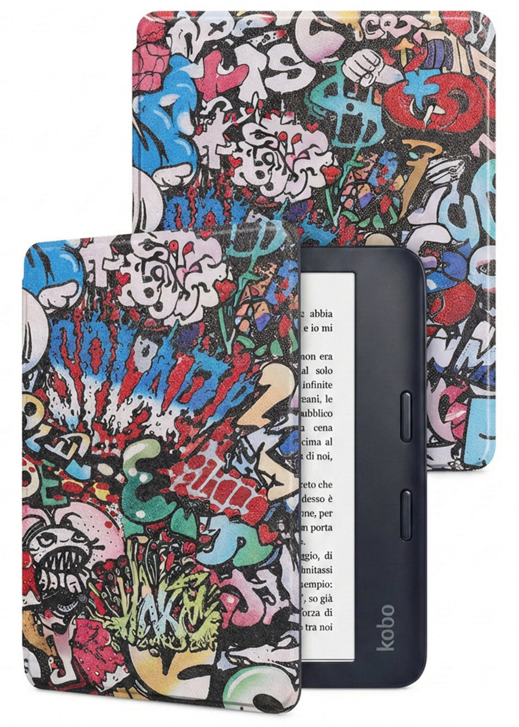 LUQ LUQ Kobo Libra 2 Hoesje - Graffity