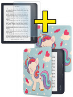LUQ LUQ Kobo Libra 2 Hoesje Met Screenprotector - Eenhoorn
