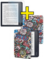 LUQ LUQ Kobo Libra 2 Hoesje Met Screenprotector - Graffity
