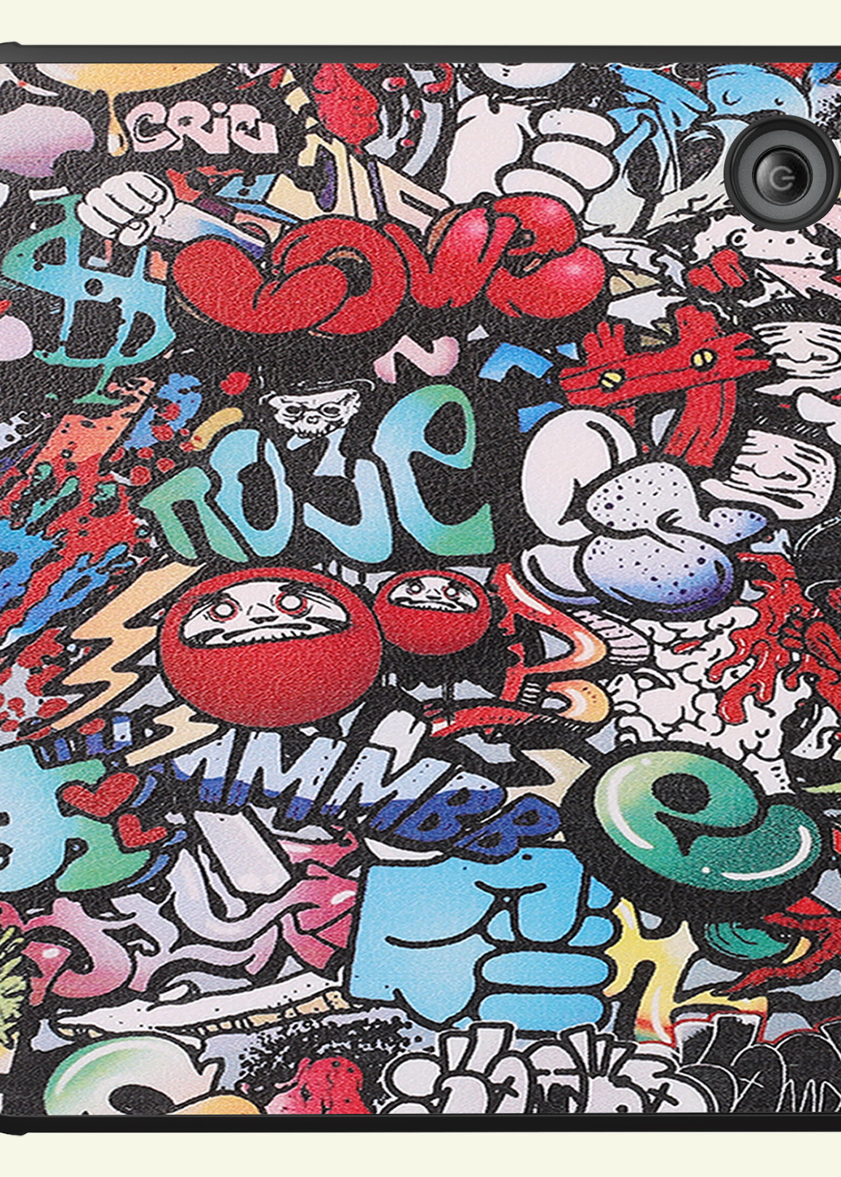 LUQ LUQ Kobo Libra 2 Hoesje Met Screenprotector - Graffity