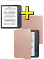 LUQ LUQ Kobo Libra H2O Hoesje Met Screenprotector - Rose Goud