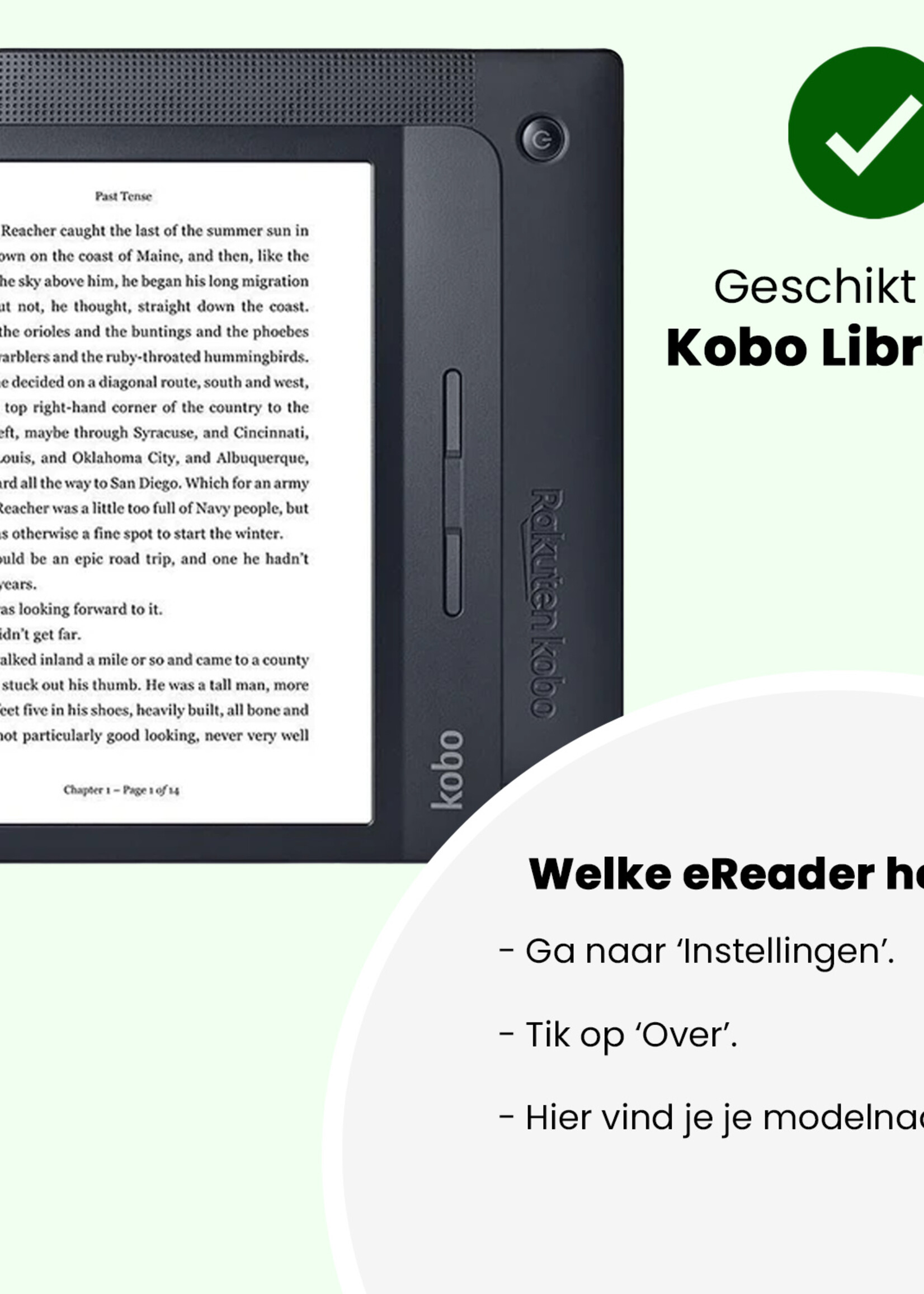 LUQ LUQ Kobo Libra H2O Hoesje Met Screenprotector - Zwart