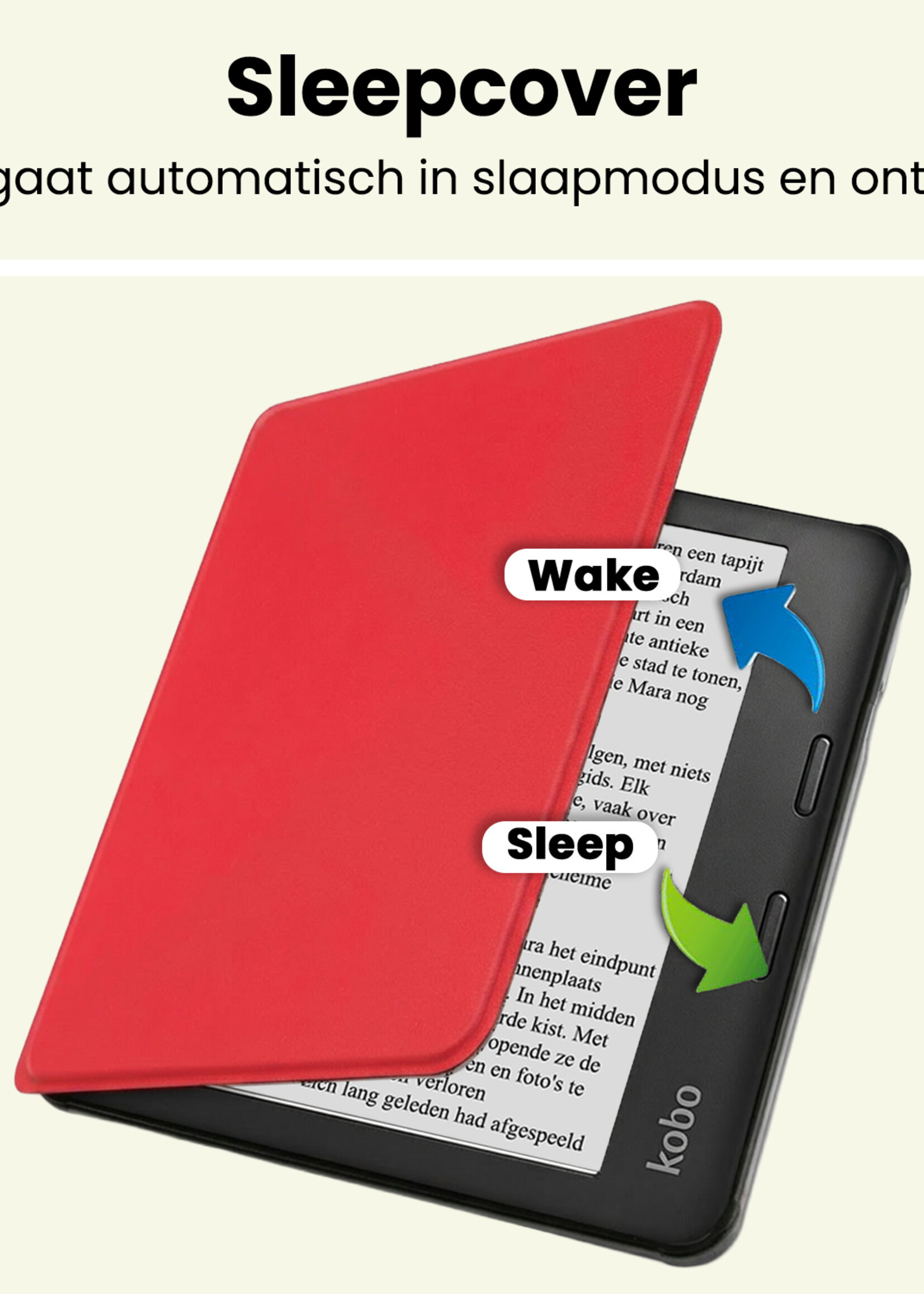 LUQ LUQ Kobo Sage Hoesje - Rood