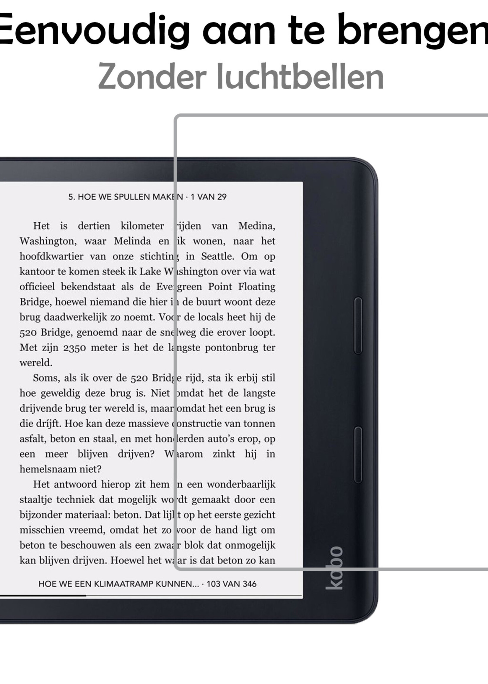 LUQ LUQ Kobo Sage Hoesje Met Screenprotector - Eenhoorn