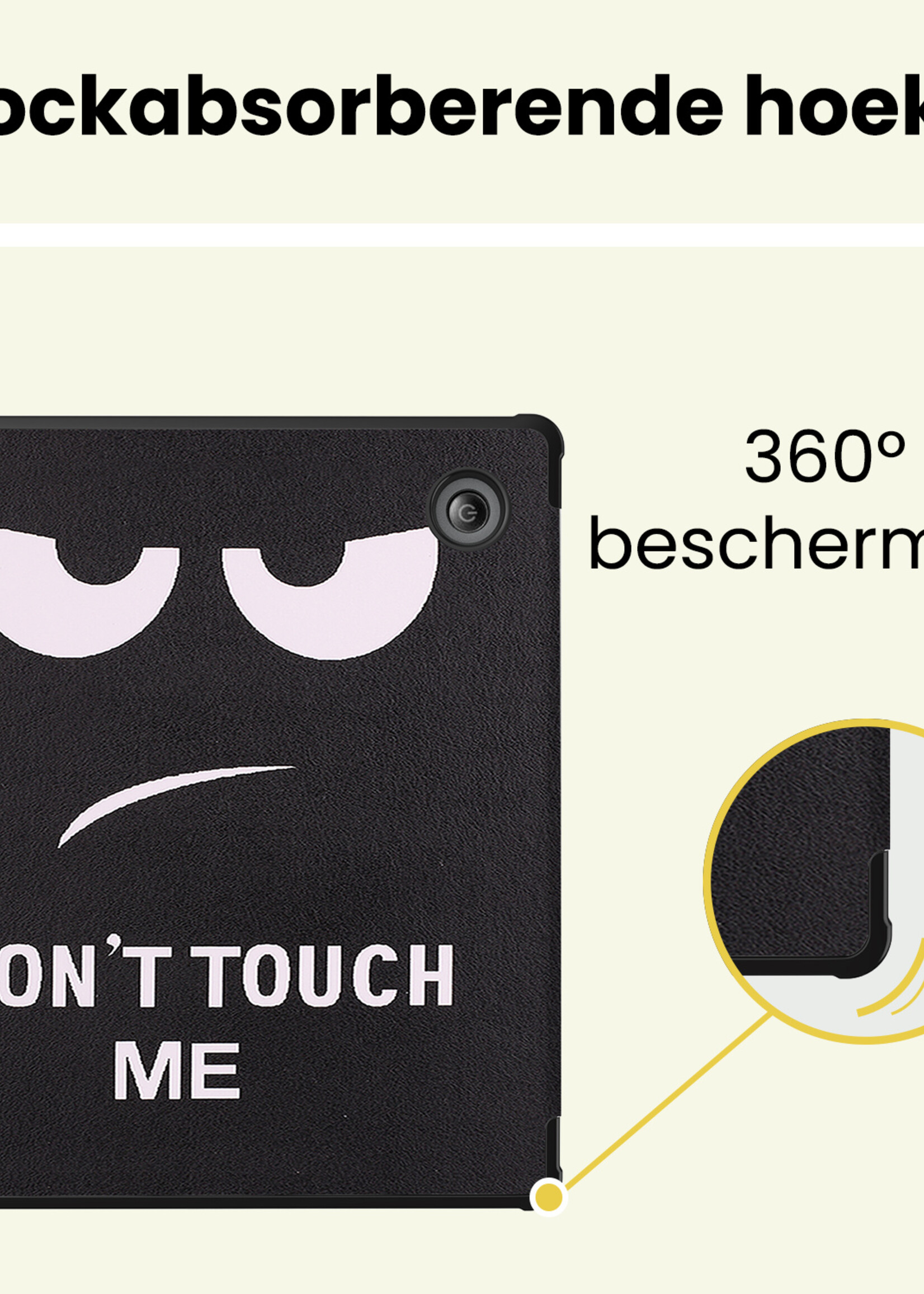 LUQ LUQ Kobo Sage Hoesje Met Screenprotector - Don't Touch Me
