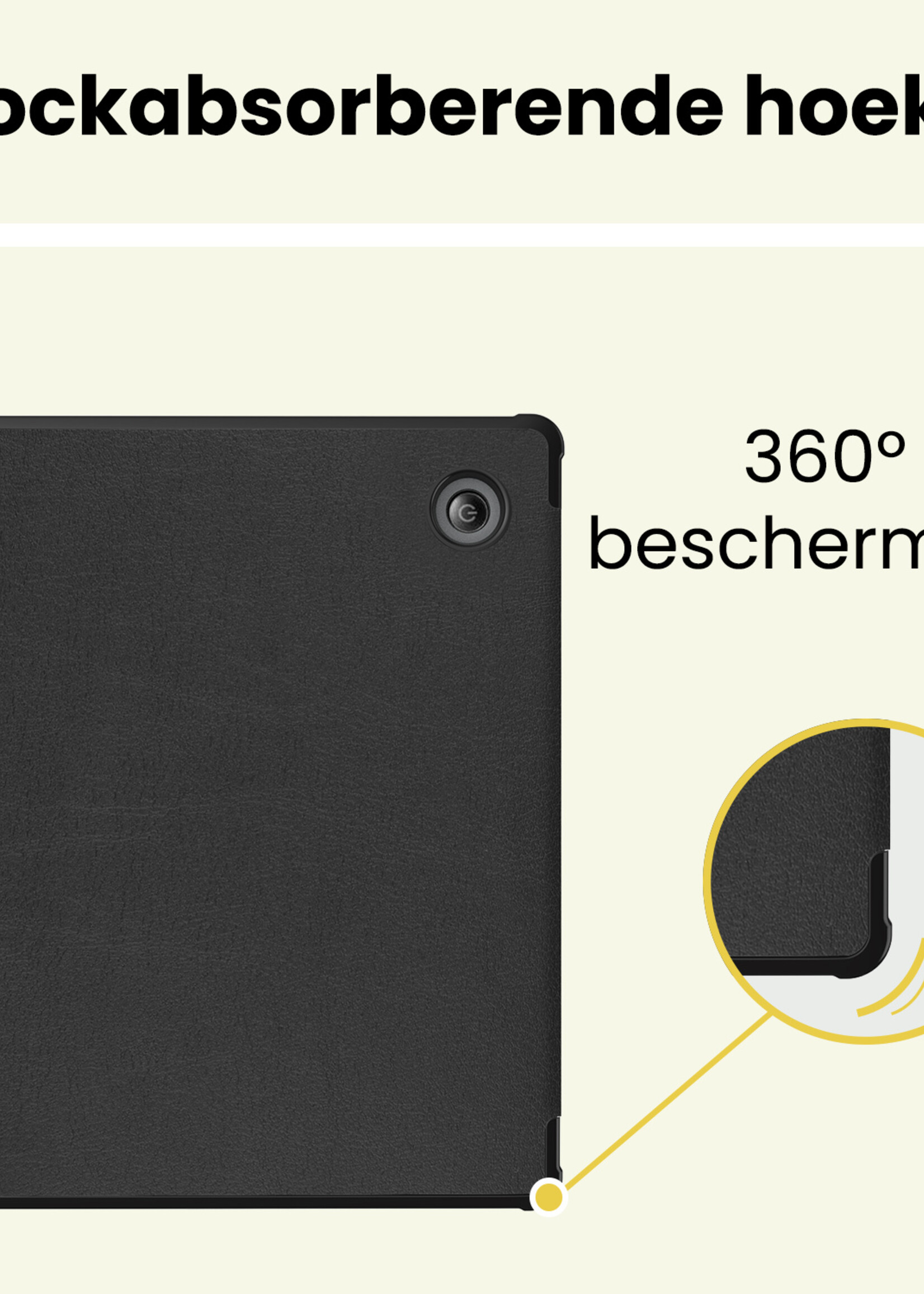 LUQ LUQ Kobo Sage Hoesje Met Screenprotector - Zwart