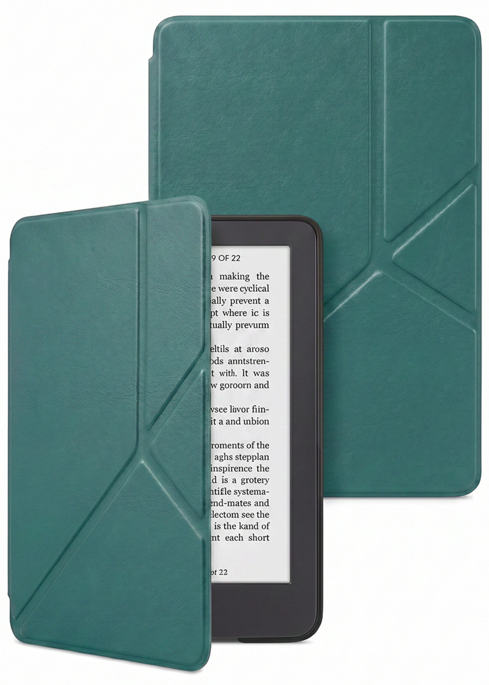 LUQ LUQ Kobo Clara 2E Hoesje Trifold - Donkergroen
