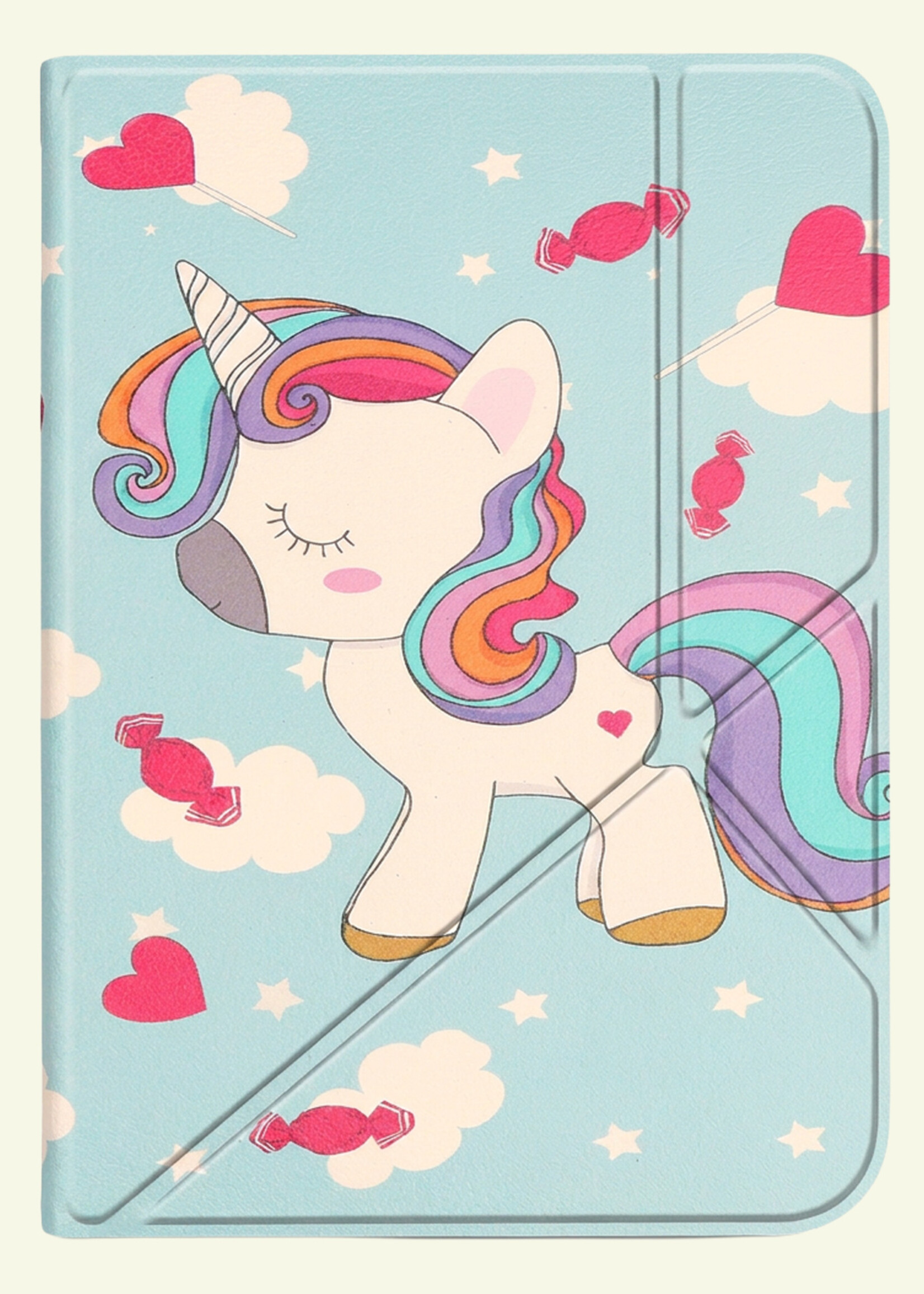 LUQ LUQ Kobo Clara 2E Hoesje Trifold - Eenhoorn