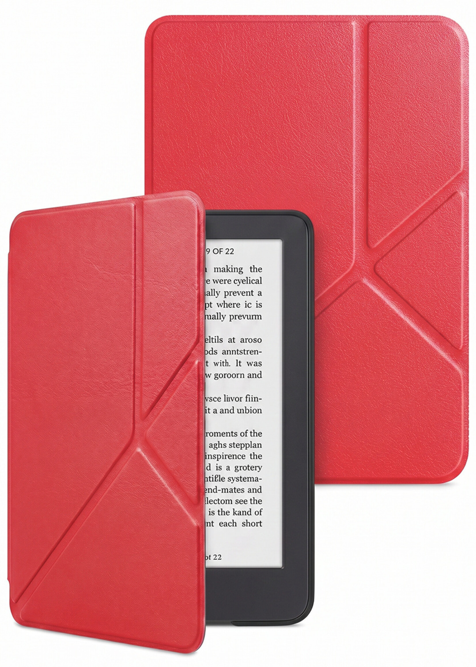LUQ LUQ Kobo Clara 2E Hoesje Trifold - Rood