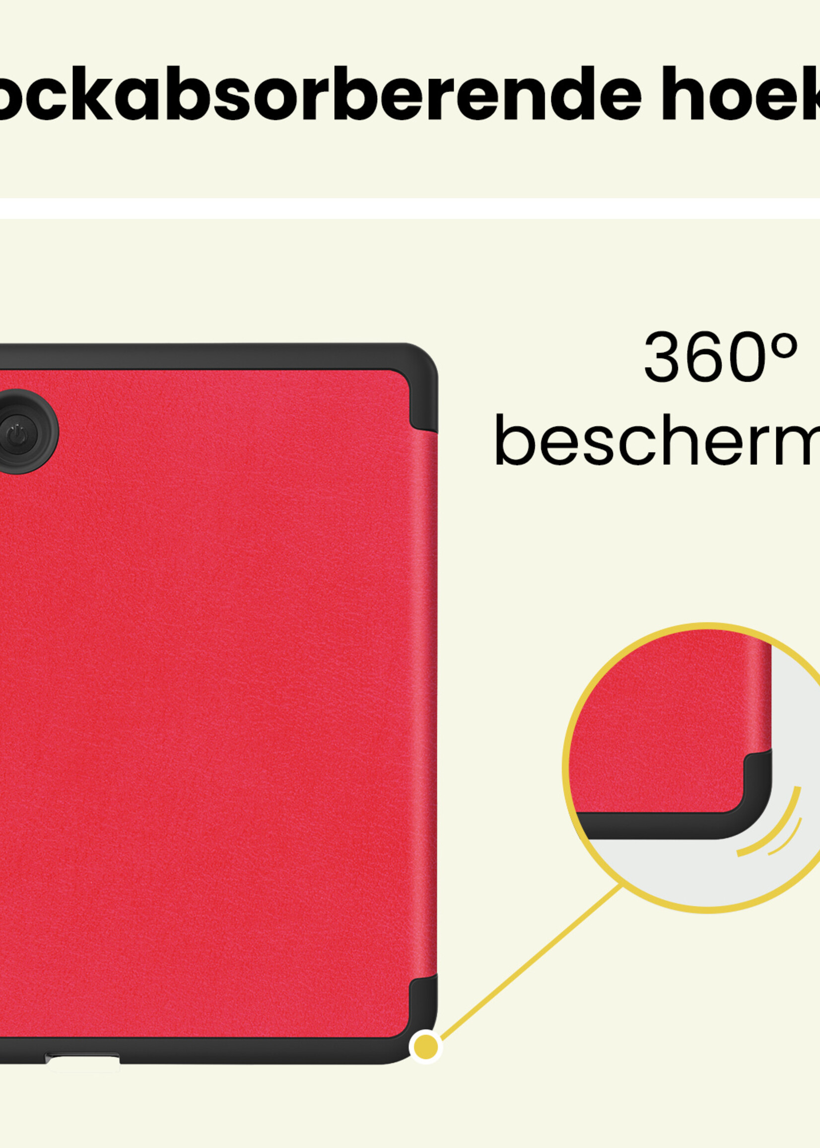 LUQ LUQ Kobo Clara 2E Hoesje Trifold - Rood