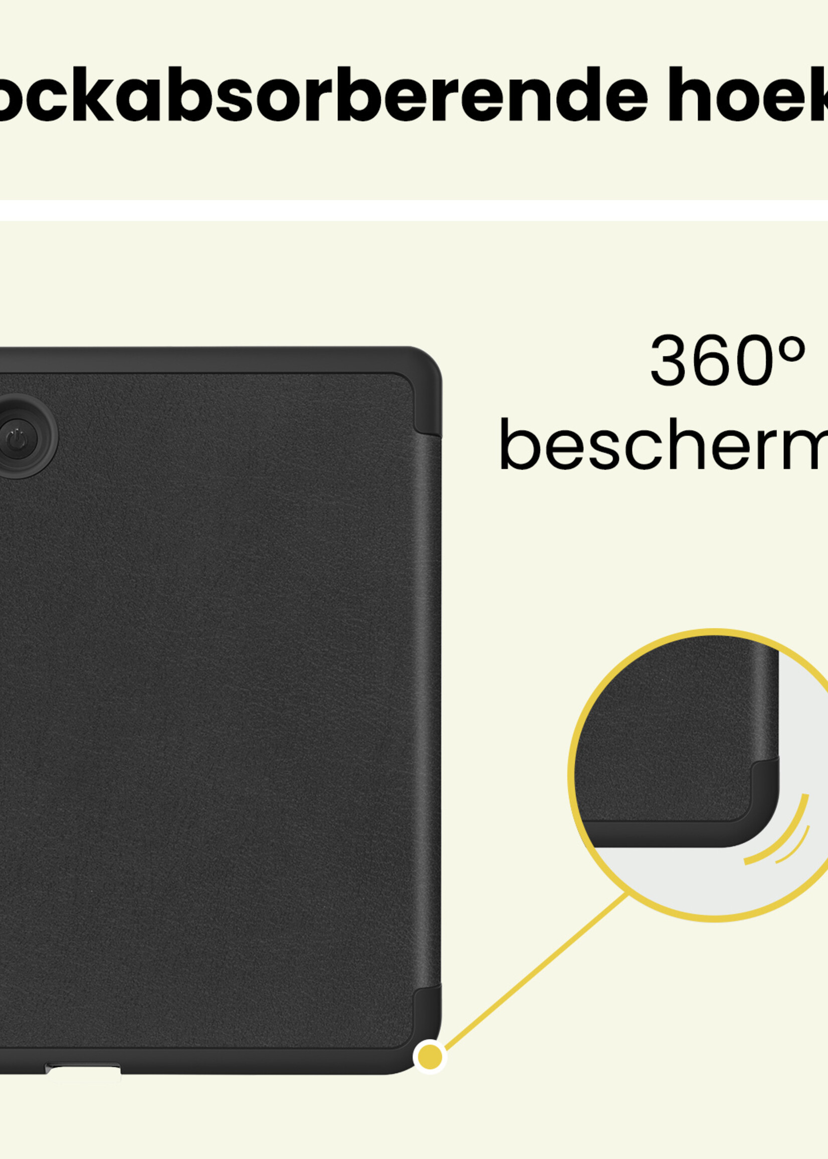 LUQ LUQ Kobo Clara 2E Hoesje Trifold - Zwart