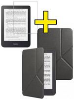 LUQ LUQ Kobo Clara 2E Hoesje Trifold Met Screenprotector - Grijs