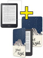 LUQ LUQ Kobo Clara 2E Hoesje Trifold Met Screenprotector - Kat