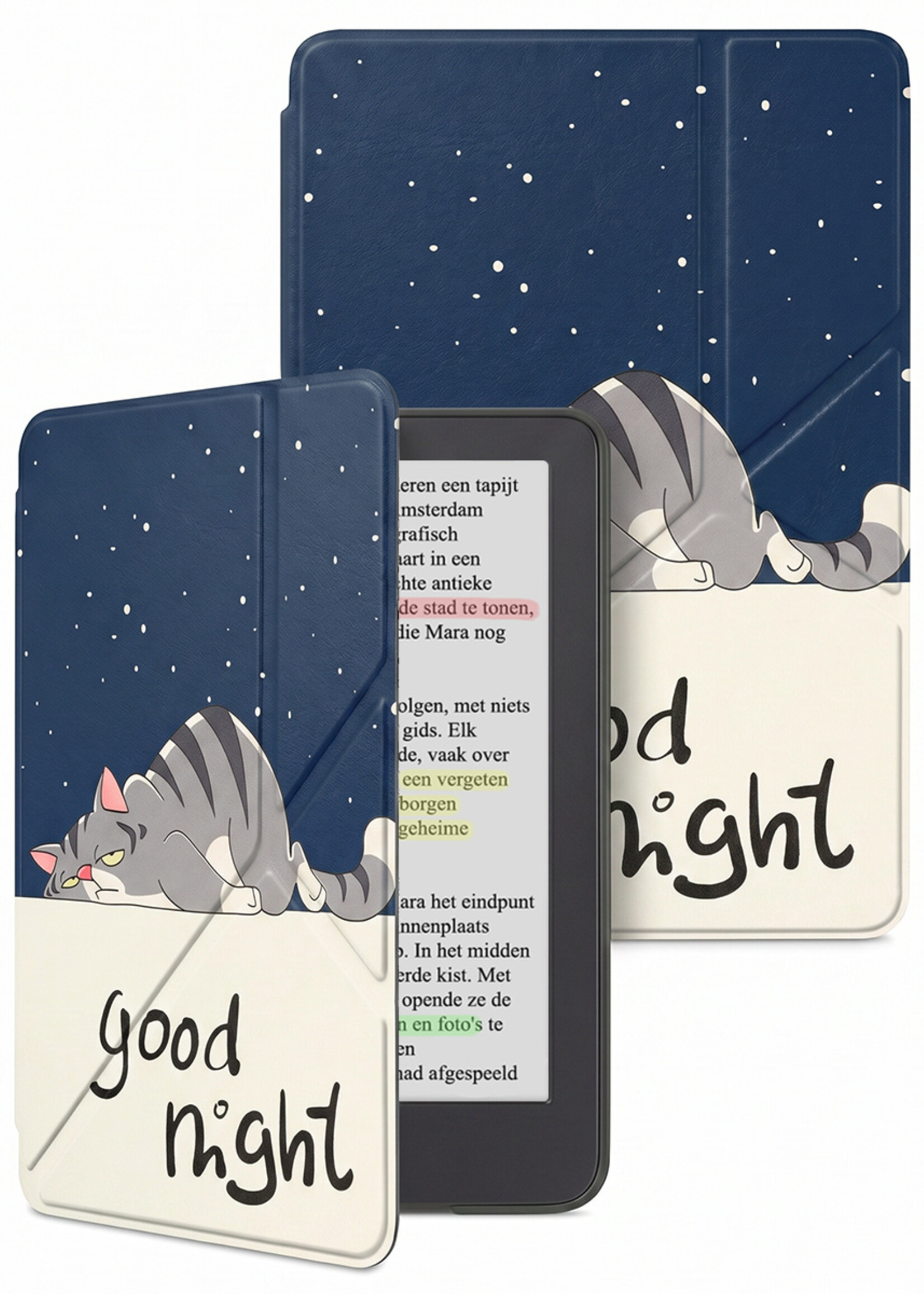 LUQ LUQ Kobo Clara Colour Hoesje Trifold - Kat