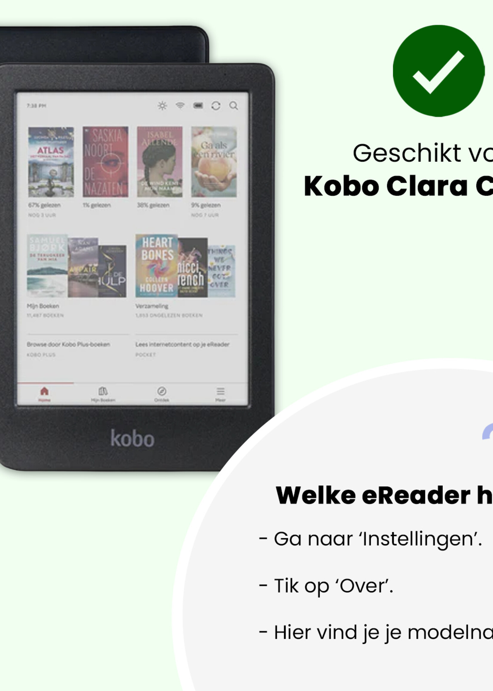 LUQ LUQ Kobo Clara Colour Hoesje Trifold Met Screenprotector - Graffity