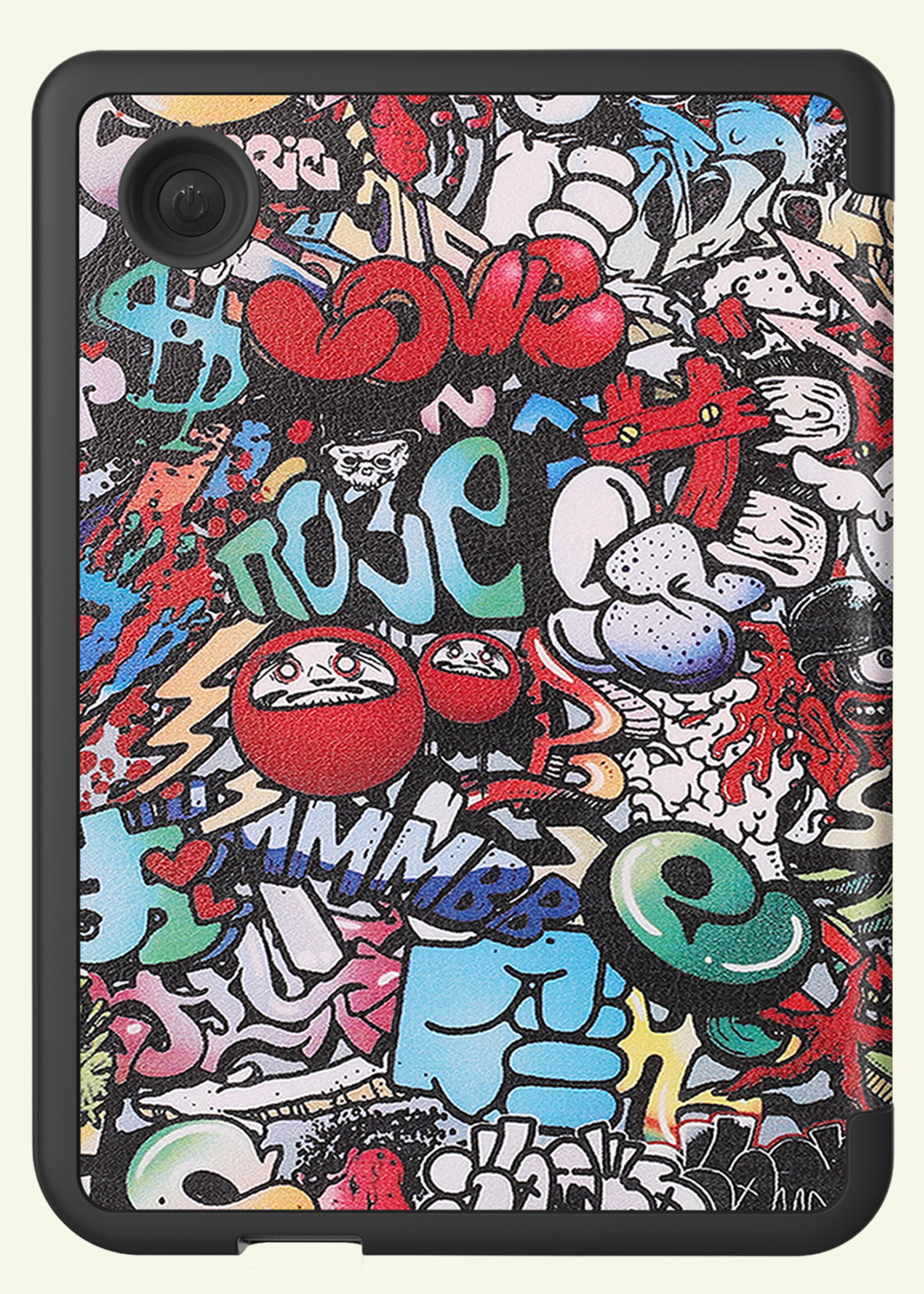 LUQ LUQ Kobo Clara Colour Hoesje Trifold Met Screenprotector - Graffity
